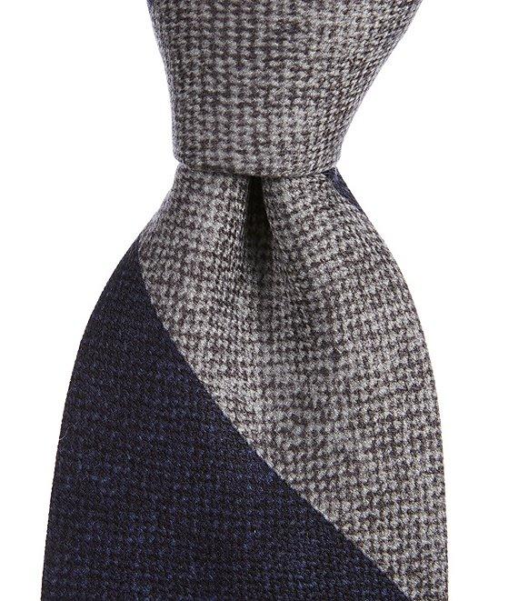 Edward Armah 50-50 Stripe 3.5#double; Traditional Silk Tie Product Image