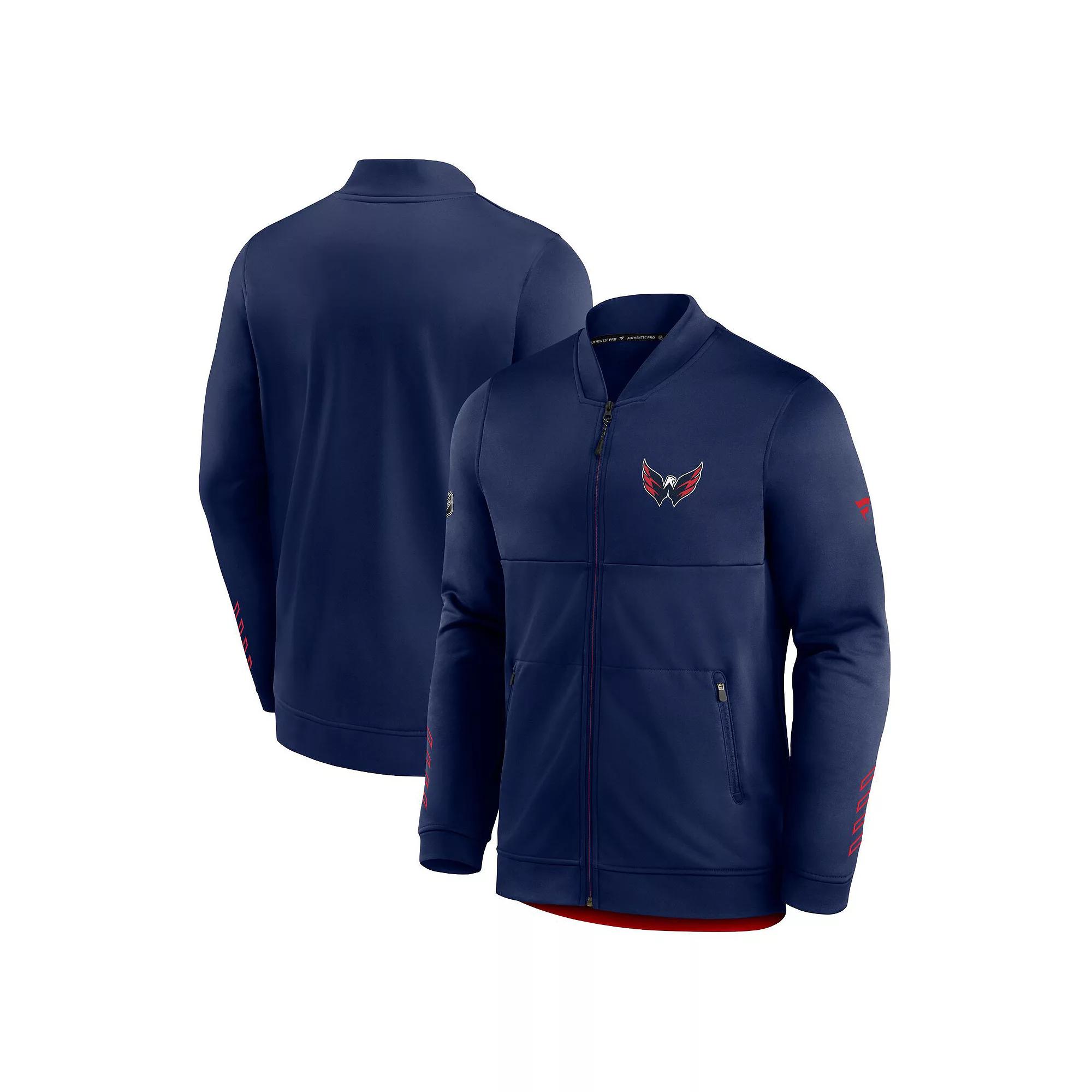 Men's Fanatics Branded Navy Washington Capitals Locker Room Full-Zip Jacket,  Product Image