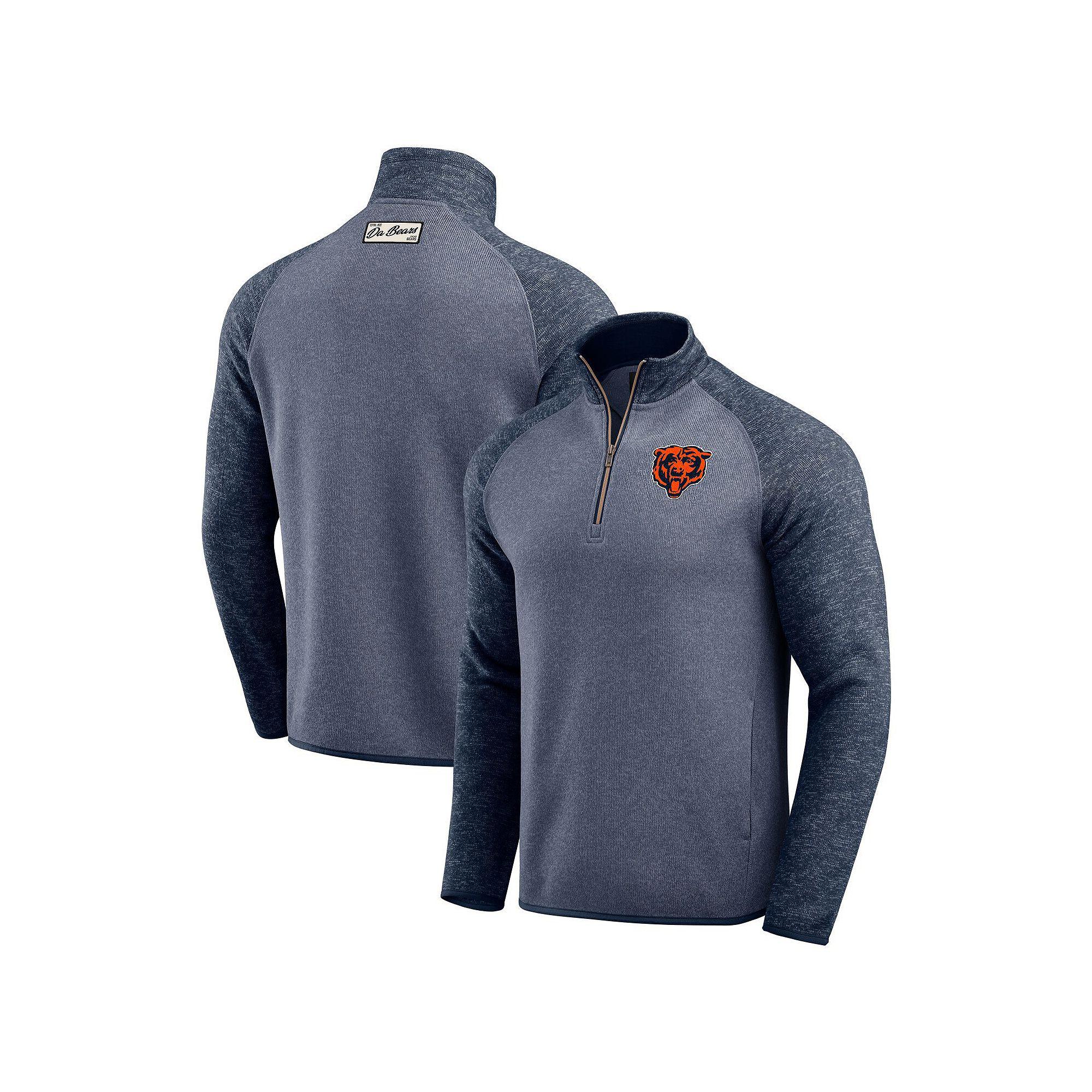 Men's Darius Rucker Collection by Fanatics Navy Chicago Bears Tonal Quarter-Zip Jacket,  Product Image