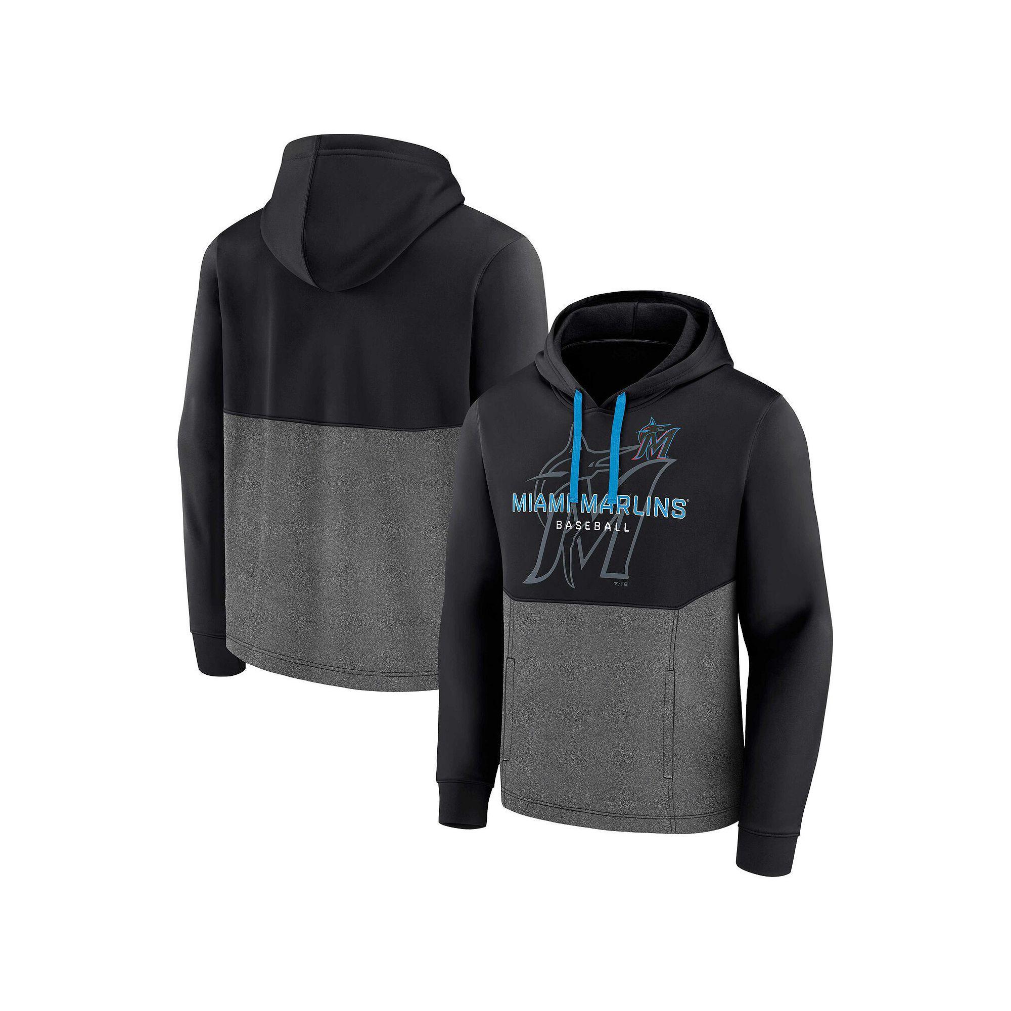 Men's Fanatics Branded Black Miami Marlins Call the Shots Pullover Hoodie, Size: 3XL Product Image