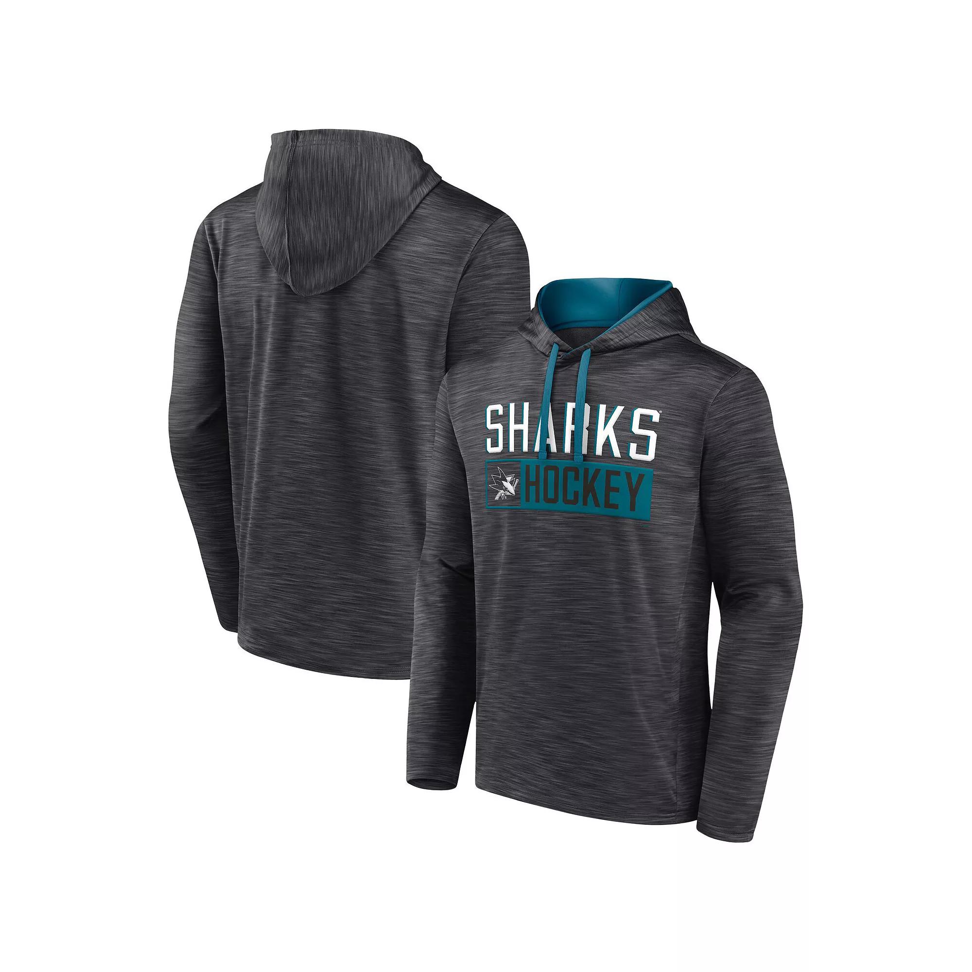 Men's Fanatics Branded Heather Charcoal San Jose Sharks Close Shave Pullover Hoodie, Size: Medium, Sks Charco Product Image
