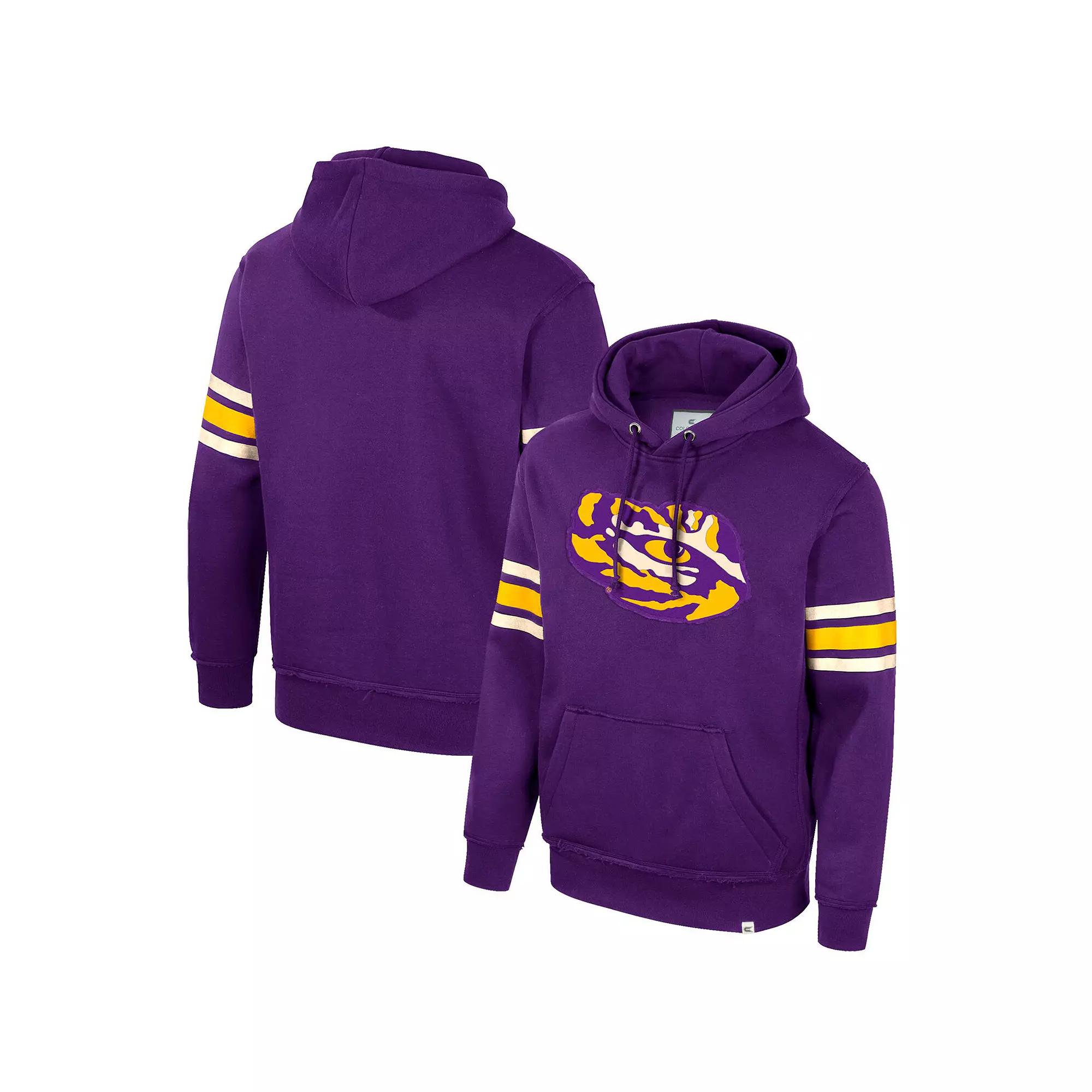 Men's Colosseum Purple LSU Tigers Saluting Pullover Hoodie,  Product Image
