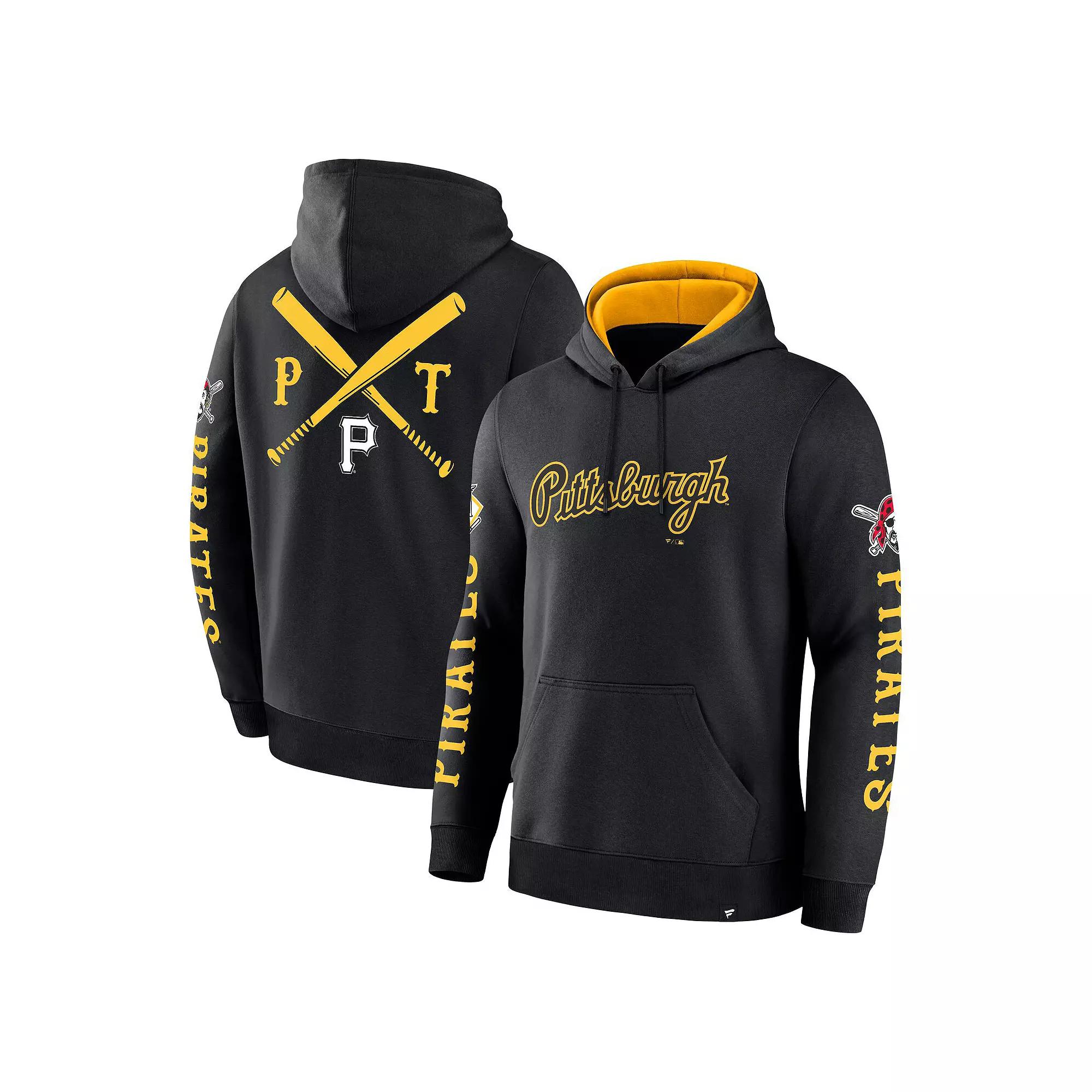 Men's Fanatics Black Pittsburgh Pirates Big City Legacy Fleece Pullover Hoodie,  Product Image