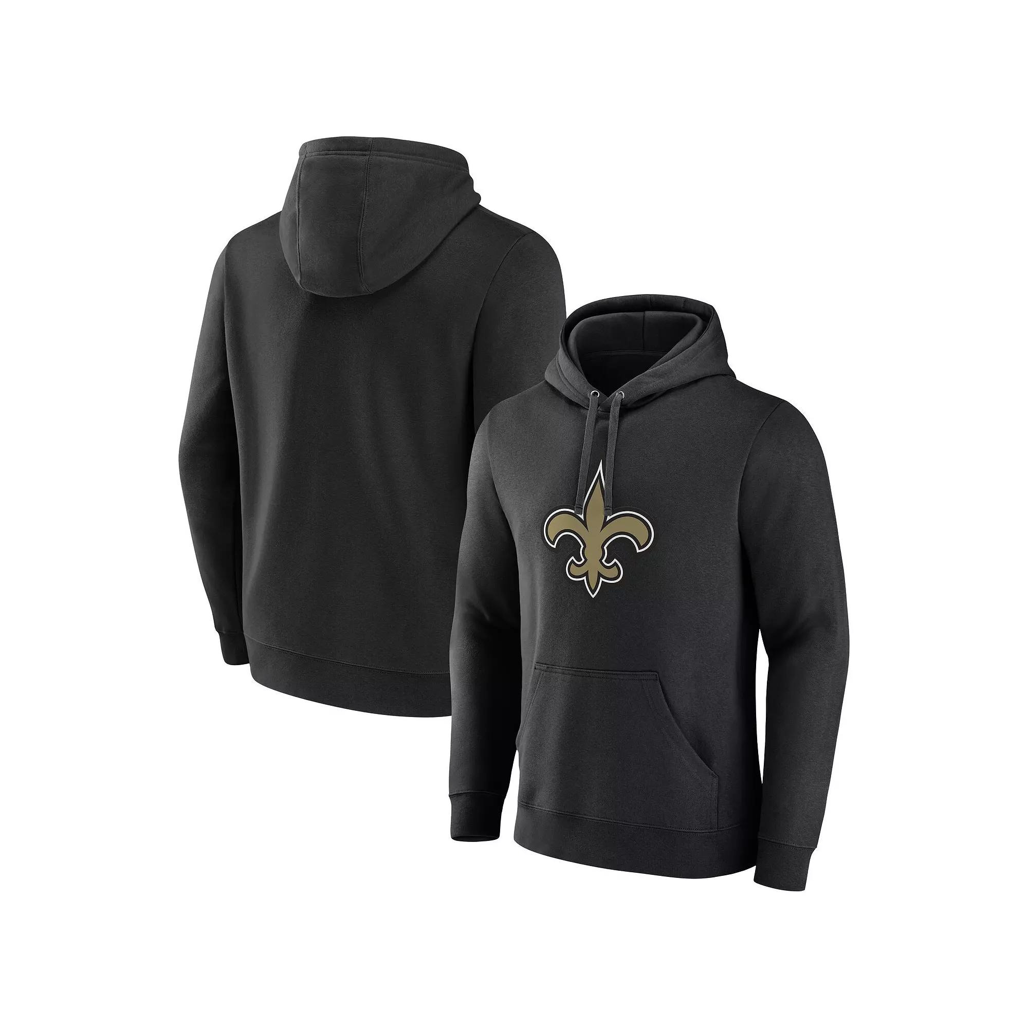 Men's Fanatics Black New Orleans Saints Primary Logo Fleece Pullover Hoodie, Size: 3XL Product Image
