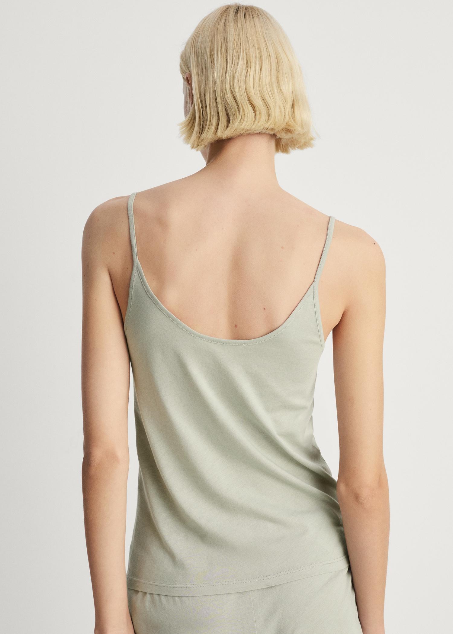 Cotton pajama top with lace contrast - Women | MANGO USA Product Image