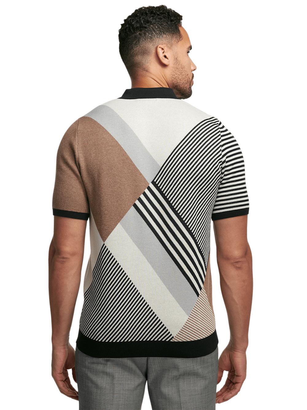 Cotton Three Button Polo - Multi Product Image