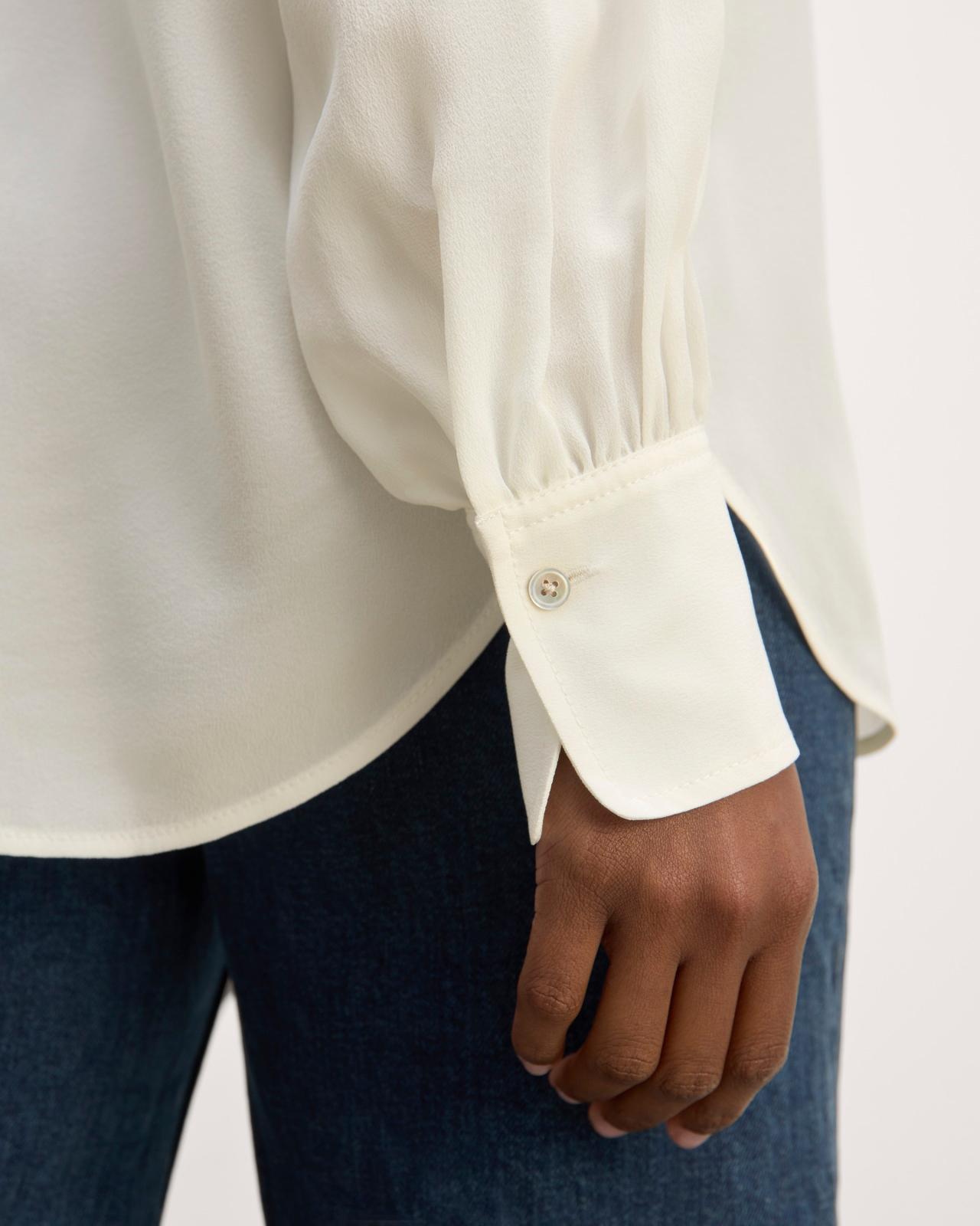 The Henley Shirt in Washable Silk Product Image