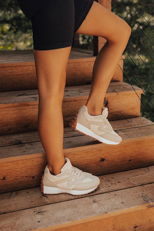 The Norah Sherpa Sneaker in Beige Product Image