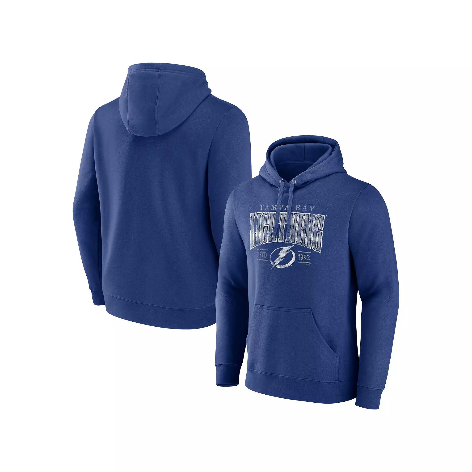 Men's Fanatics Branded Blue Tampa Bay Lightning Dynasty Pullover Hoodie, Size: 3XL, Lgh Blue Product Image