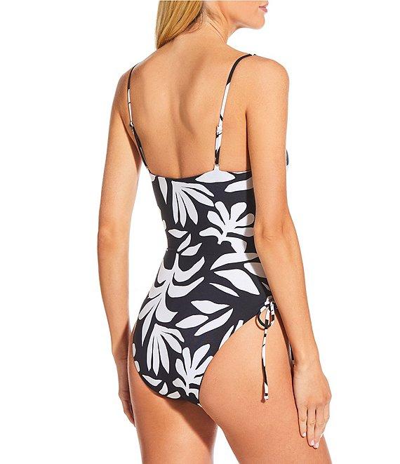 Gianni Bini Cardiff Rock Ruched Tie Side One Piece Swimsuit Product Image