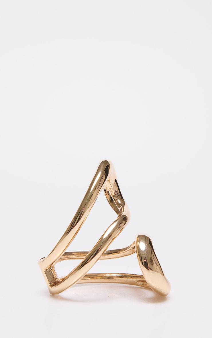Gold Swirl Cuff Bangle Product Image