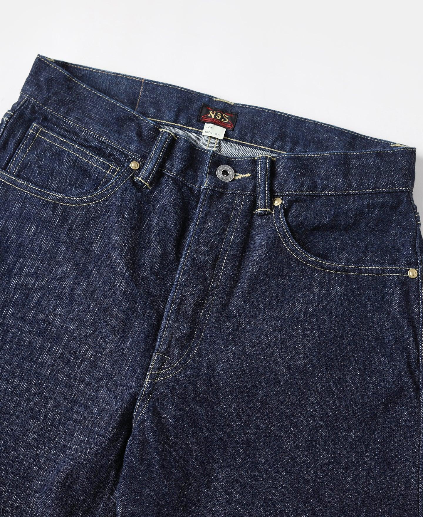 WWII Simplified Model Cowboy Selvedge Denim Jeans Product Image