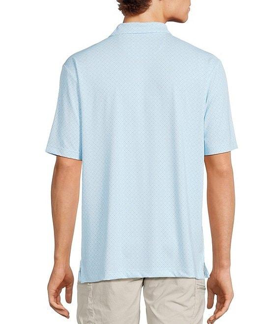 Roundtree & Yorke Performance Short Sleeve Geo Print Polo Shirt Product Image