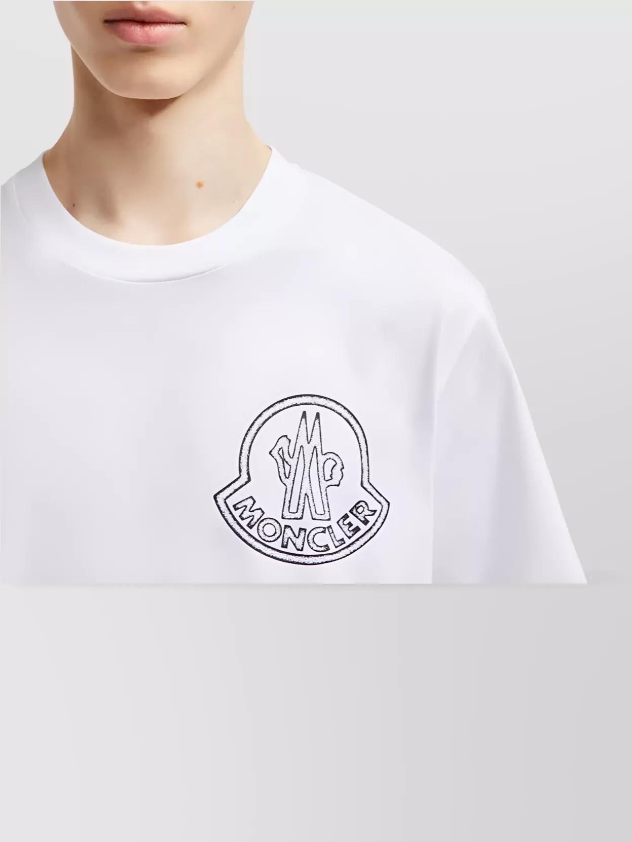 MONCLER Mens White Brand-patch Short-sleeve Pack Of Three Cotton-jersey T-shirt Product Image