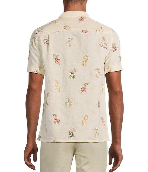 Murano From The Garden Collection Slim Fit Embroidered Short Sleeve Woven Camp Shirt Product Image