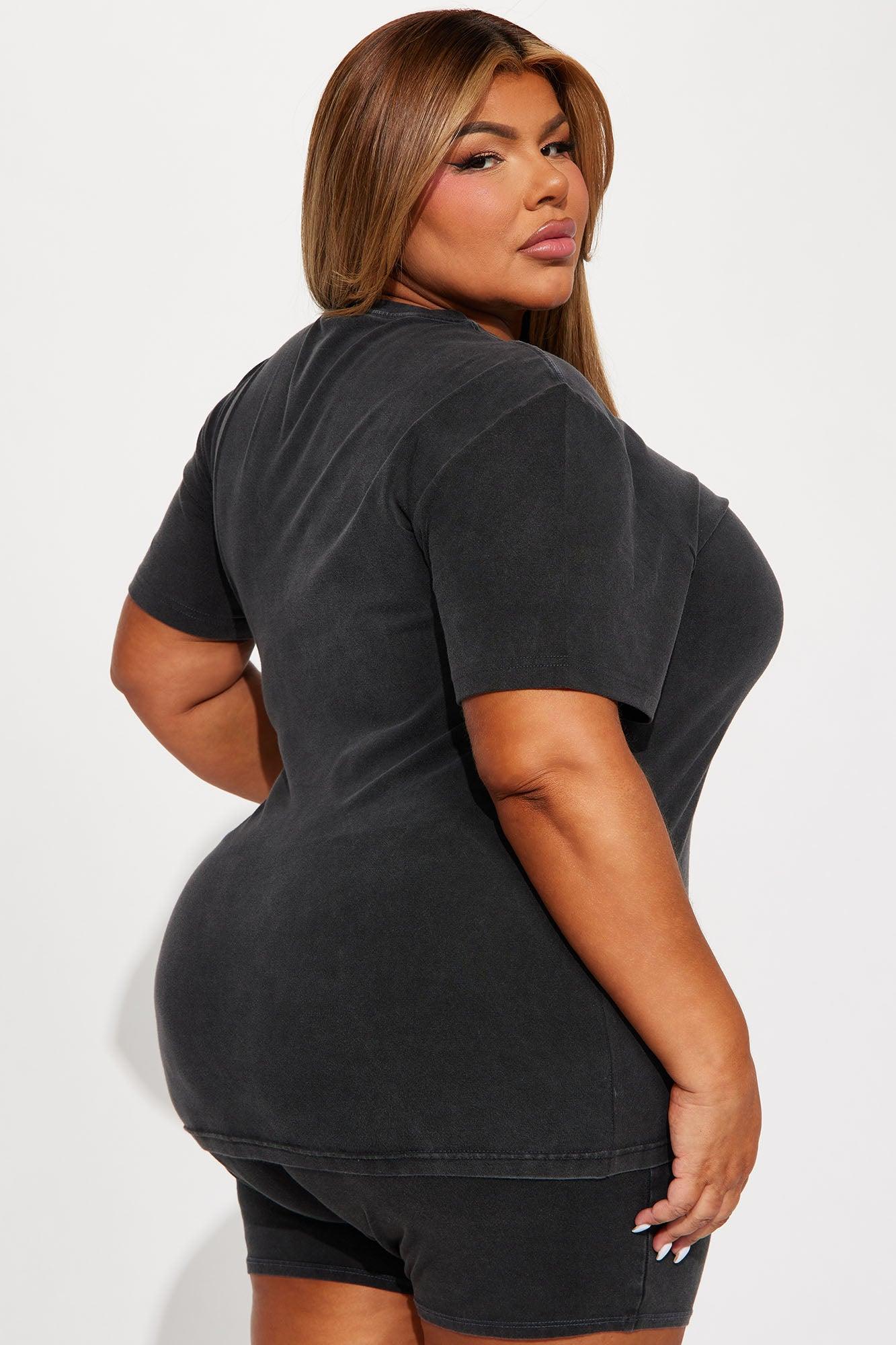 Stepping Out Mineral Wash Short Set - Charcoal Product Image