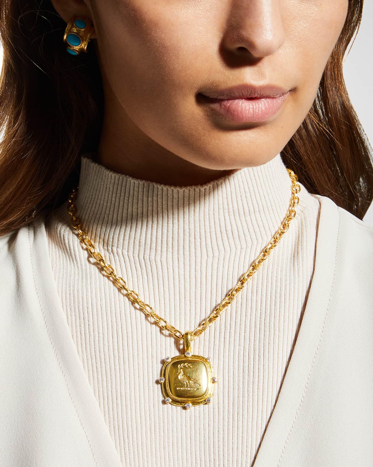 19K Gold Dove with Branch Pendant Product Image