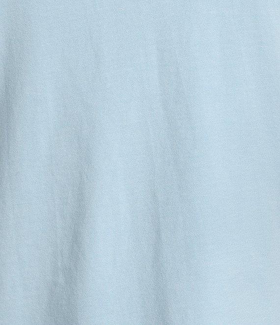 Gibson & Latimer Knit Contrast Eyelet Crew Neck Short 3/4 Balloon Sleeve Top Product Image