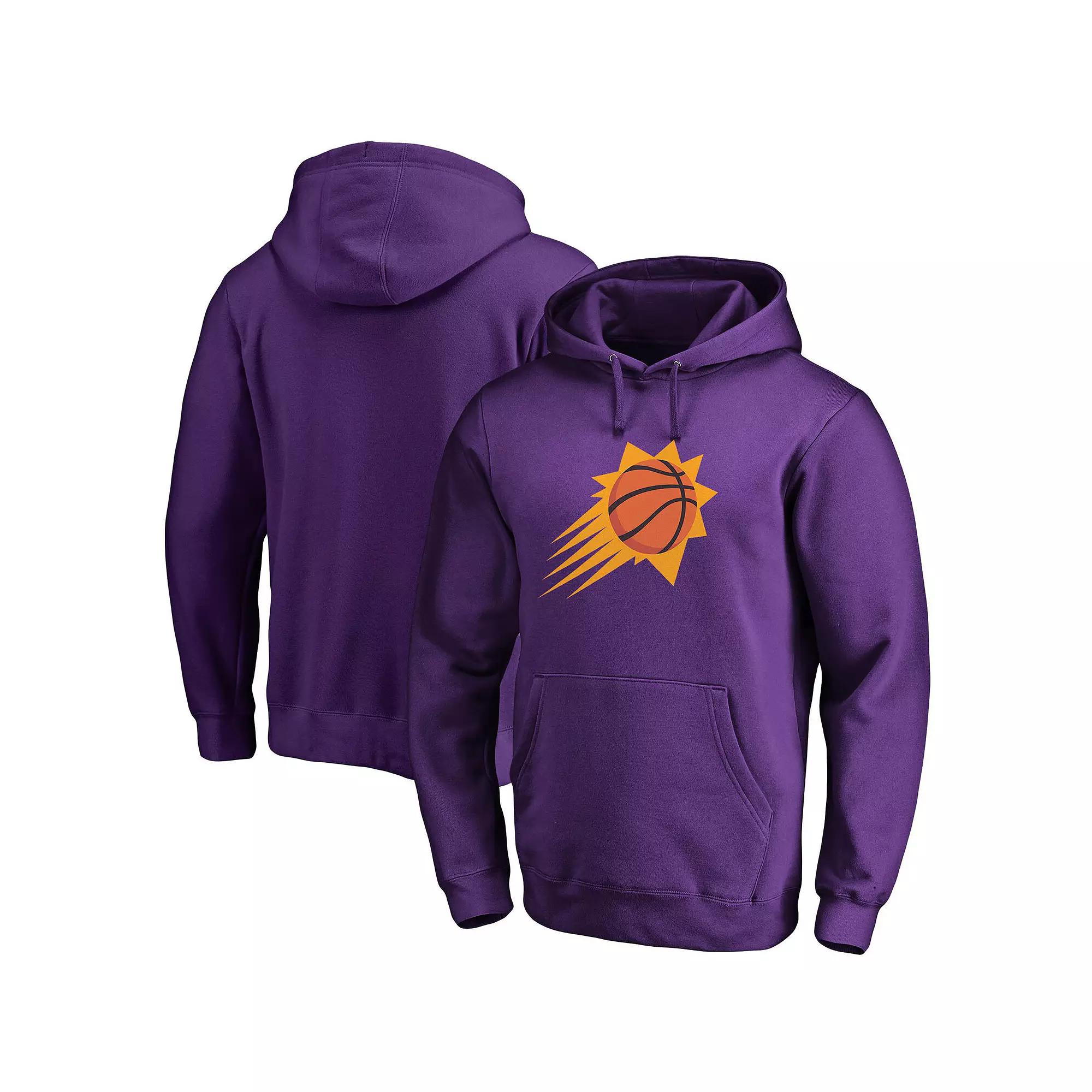 Men's Fanatics Branded Purple Phoenix Suns Icon Primary Logo Fitted Pullover Hoodie,  Product Image