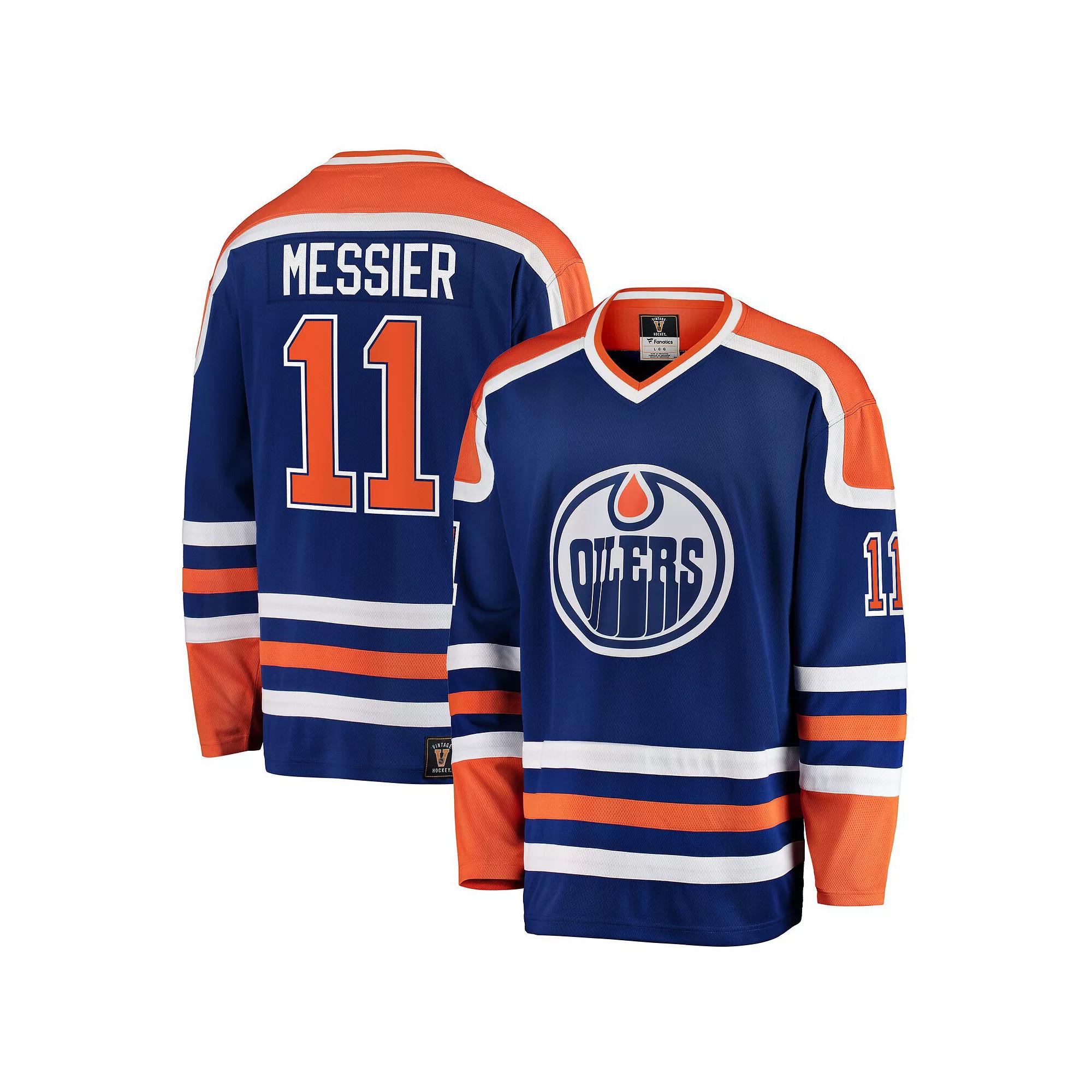 Mens Fanatics Branded Mark Messier Blue Edmonton Oilers Premier Breakaway Retired Player Jersey Product Image