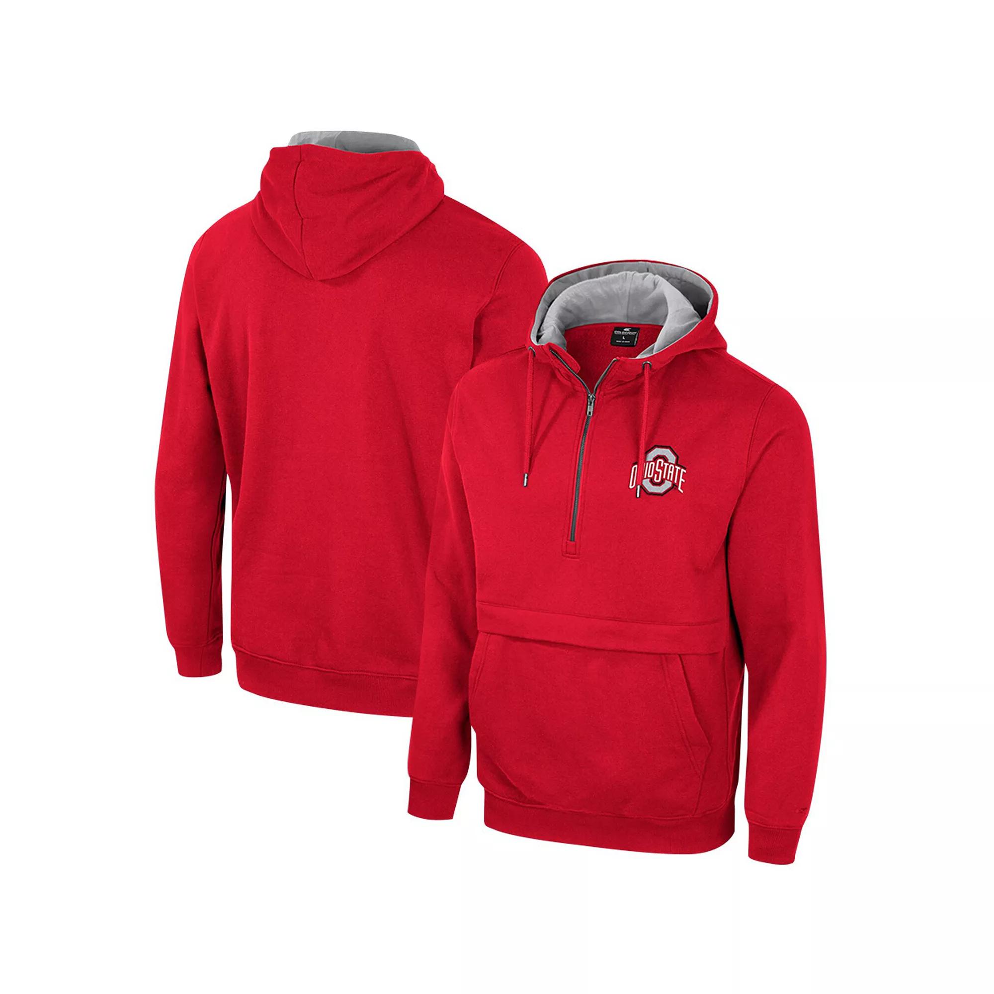 Men's Colosseum Scarlet Ohio State Buckeyes Half-Zip Hoodie,  Product Image