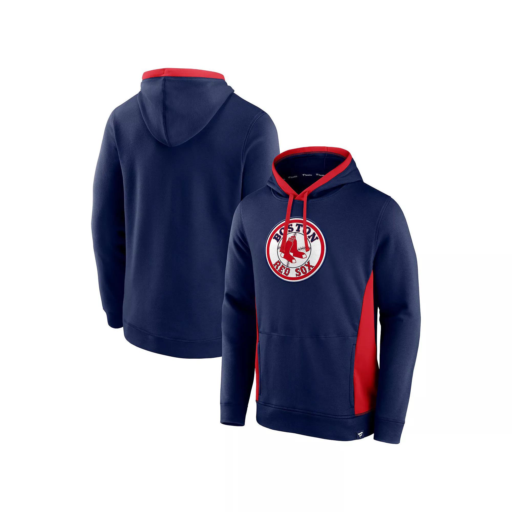 Men's Fanatics Navy Boston Red Sox True Classics Fanarama Pullover Hoodie, Size: Medium, Blue Product Image