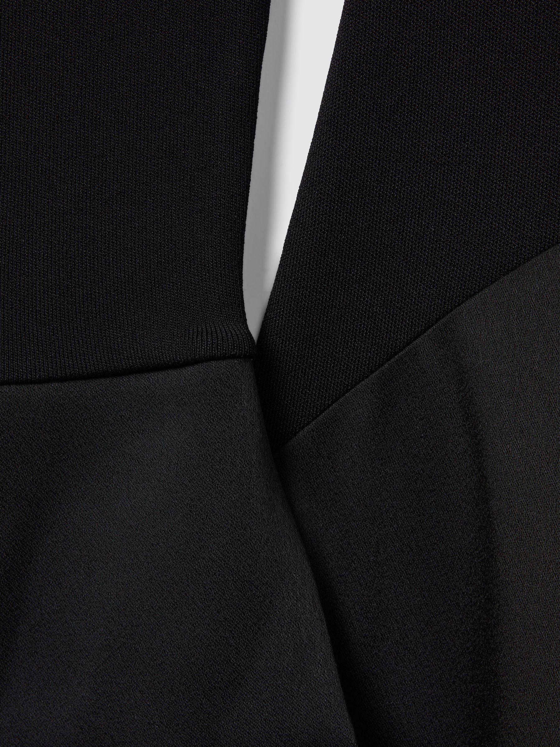 Florere Knitted Satin Midi Dress in Black Product Image