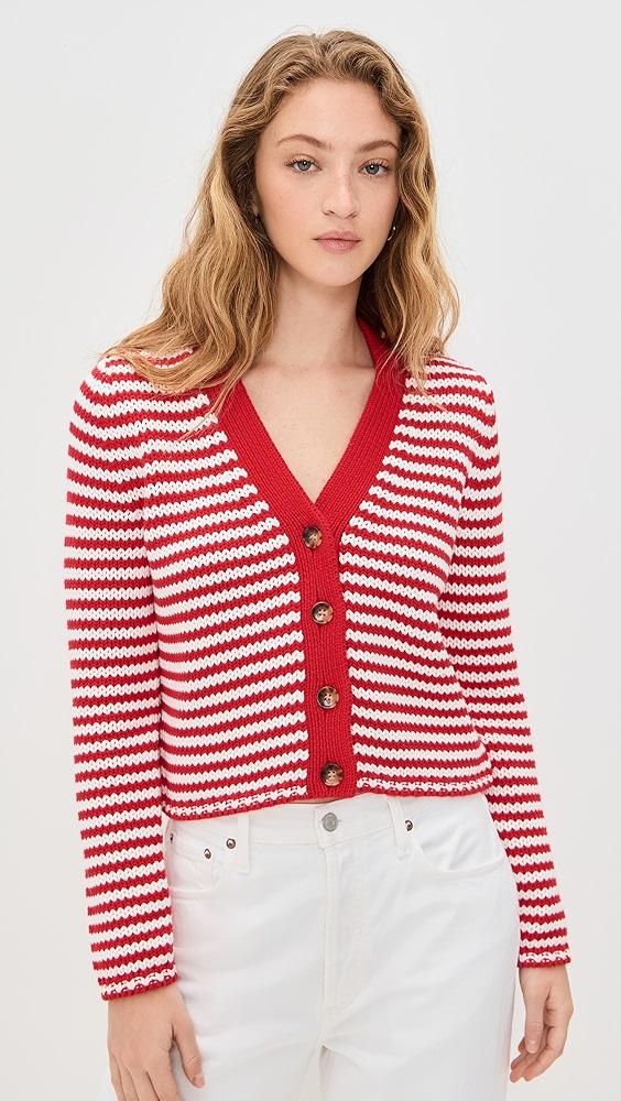 La Ligne Fine Stripe Mini Marina Cardigan | Shopbop Product Image
