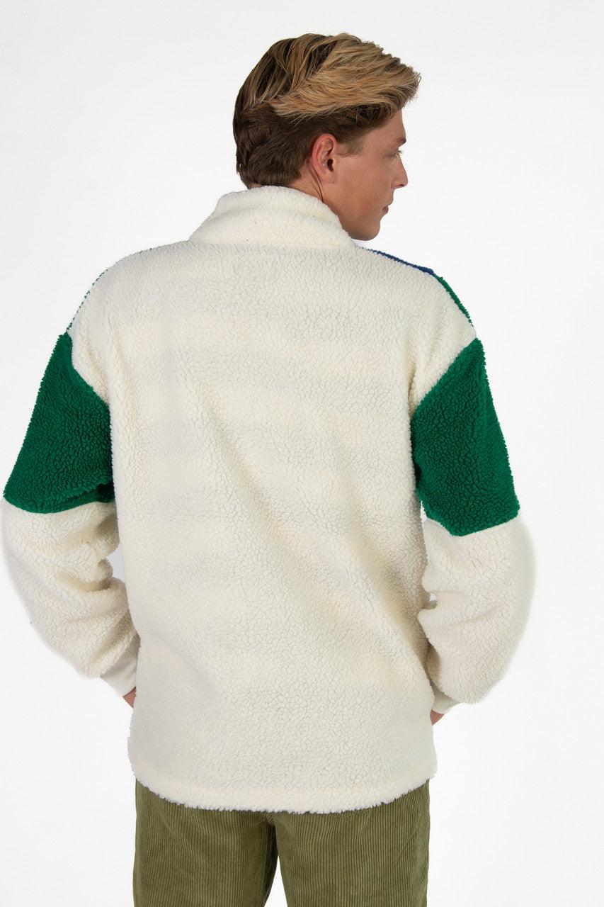 Zip Up Colorblock Sherpa Jacket Product Image