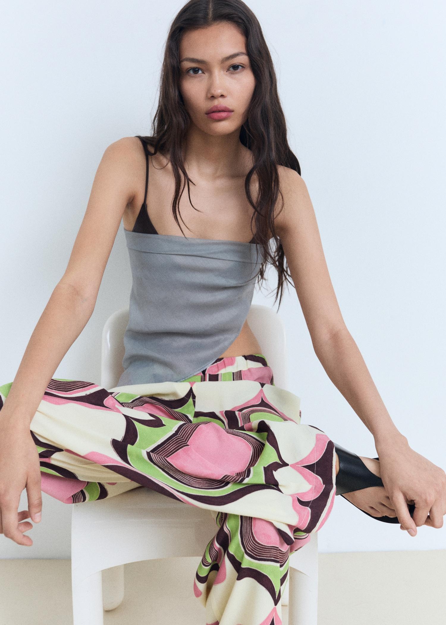 Geometric print pants - Women | MANGO USA Product Image