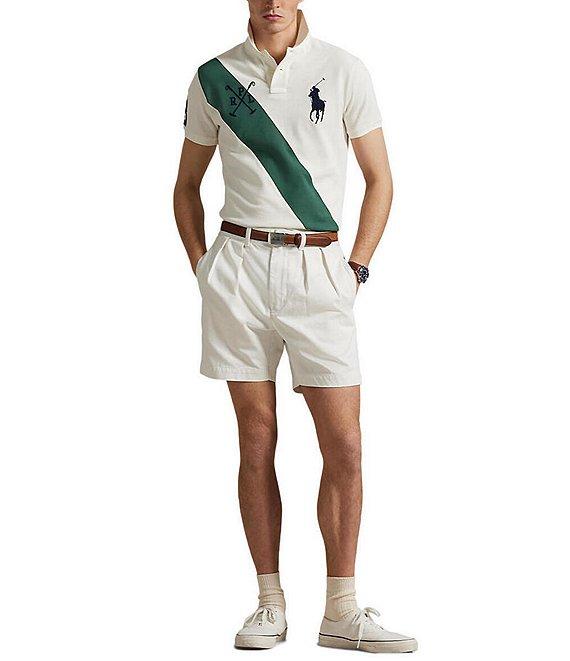 Polo Ralph Lauren Big & Tall Classic Fit Big Pony Diagonal Stripe Mesh Short Sleeve Polo Shirt Product Image