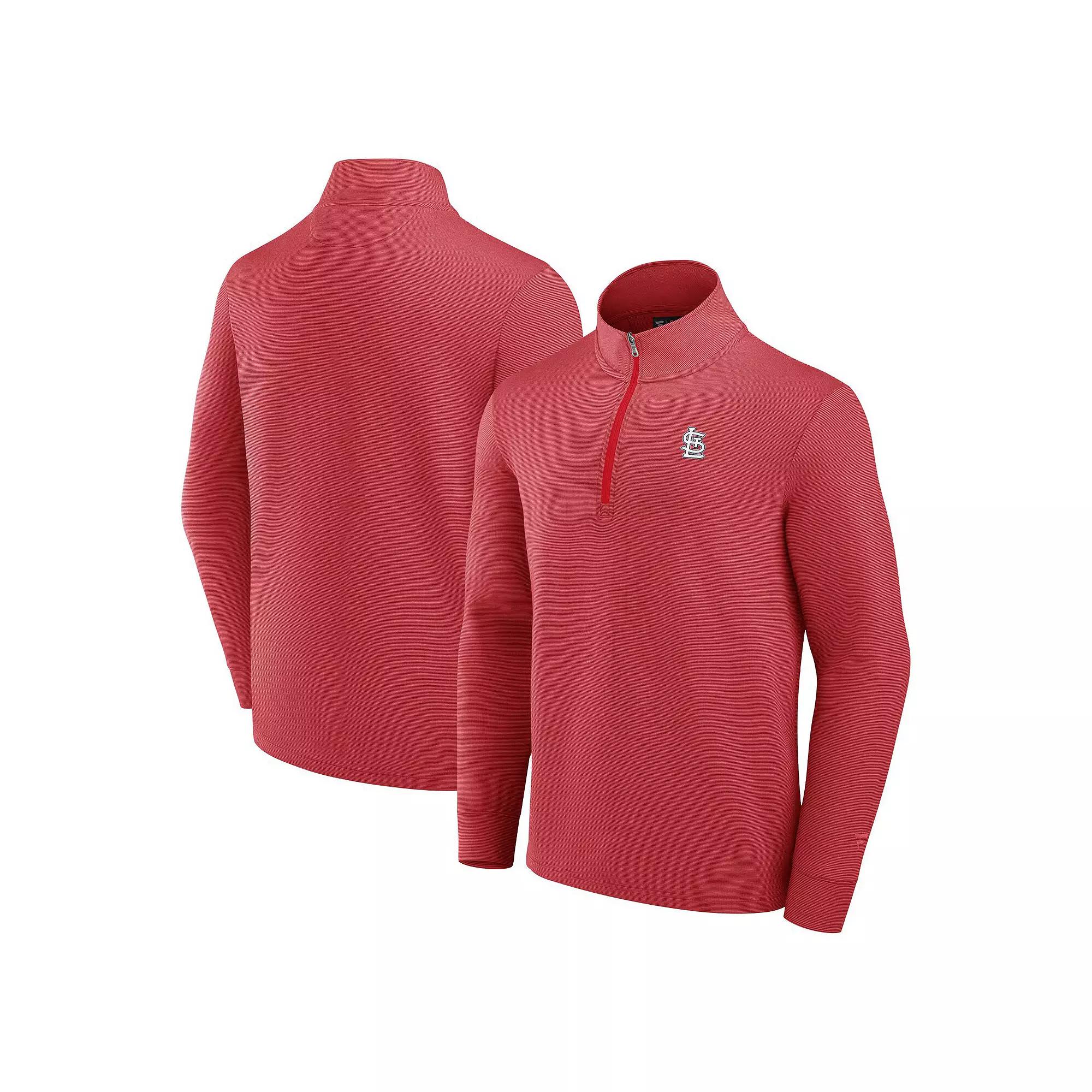 Men's Fanatics Red St. Louis Cardinals Quarter Zip,  Product Image