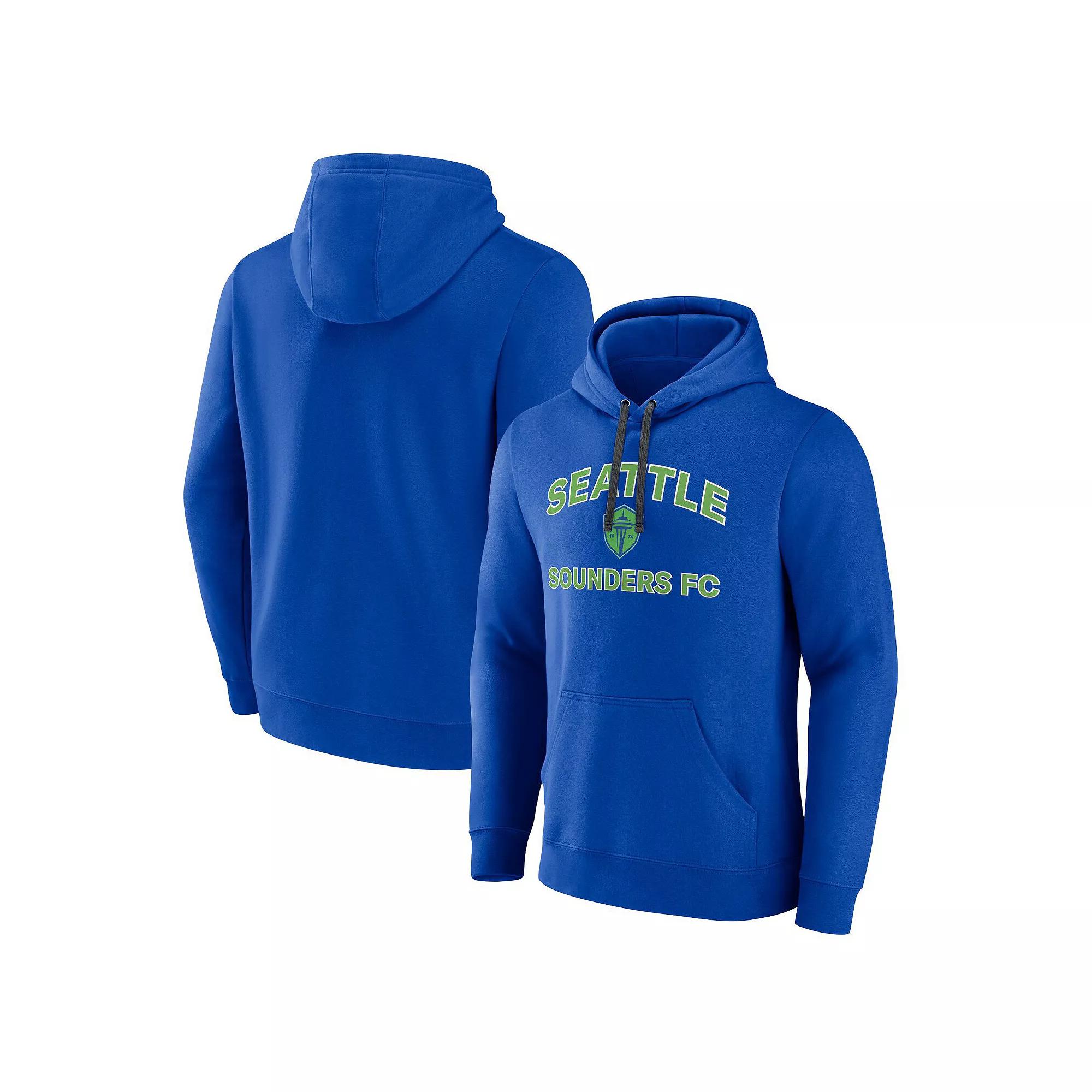 Men's Fanatics Branded Blue Seattle Sounders FC Heart & Soul Pullover Hoodie,  Product Image