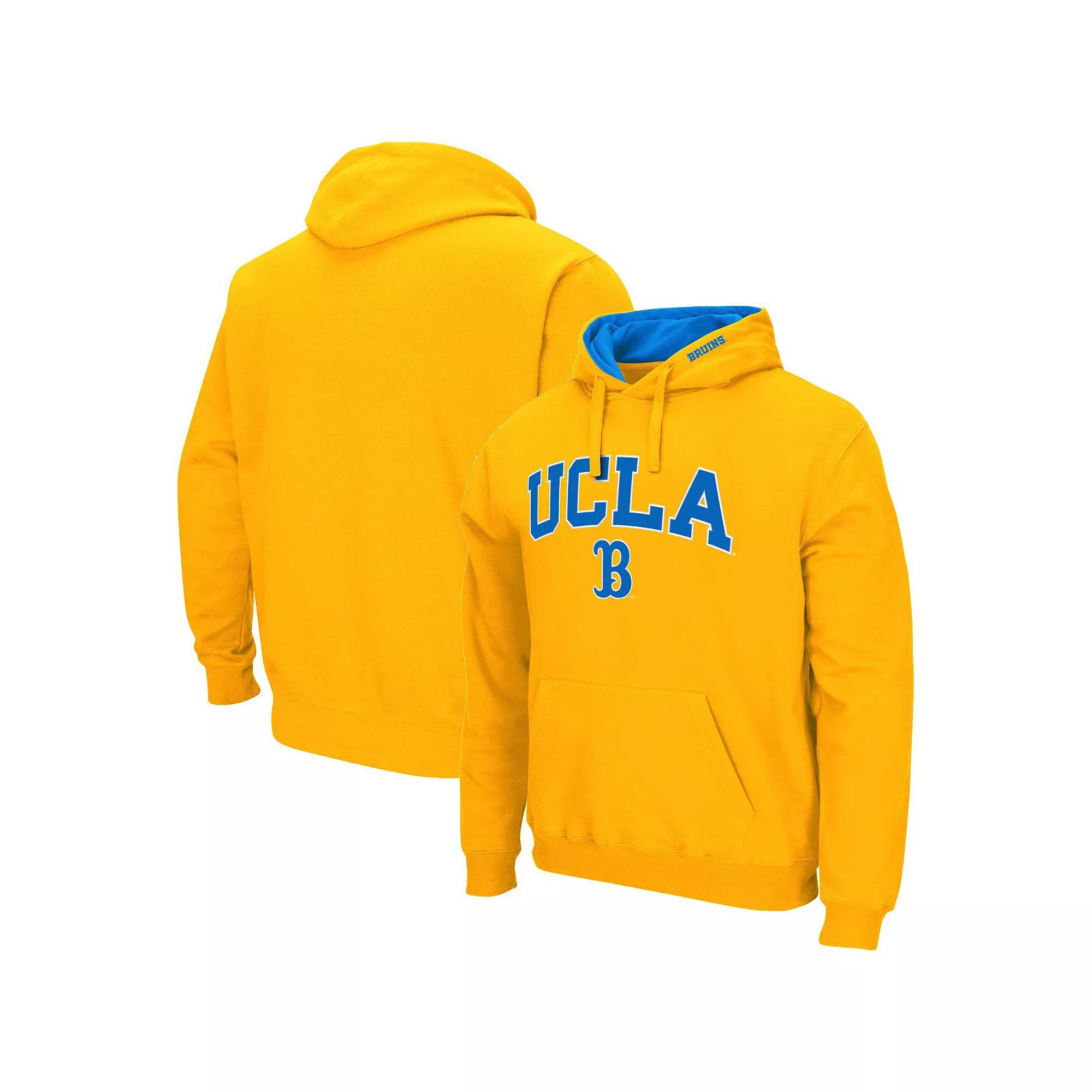 Men's Colosseum Gold UCLA Bruins Arch & Logo 3.0 Pullover Hoodie,  Product Image