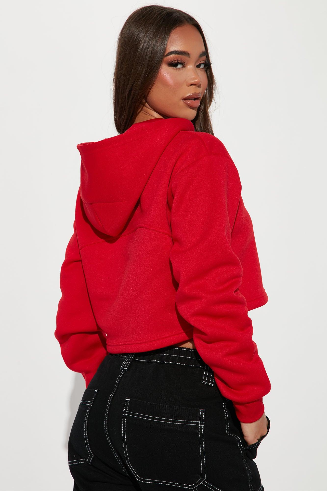 Kansas City Chiefs Cropped Hoodie - Red Product Image