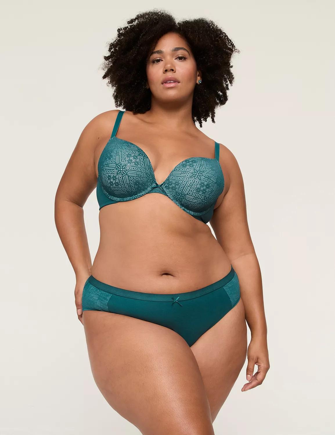 Cotton Boost Plunge Bra With Lace Product Image