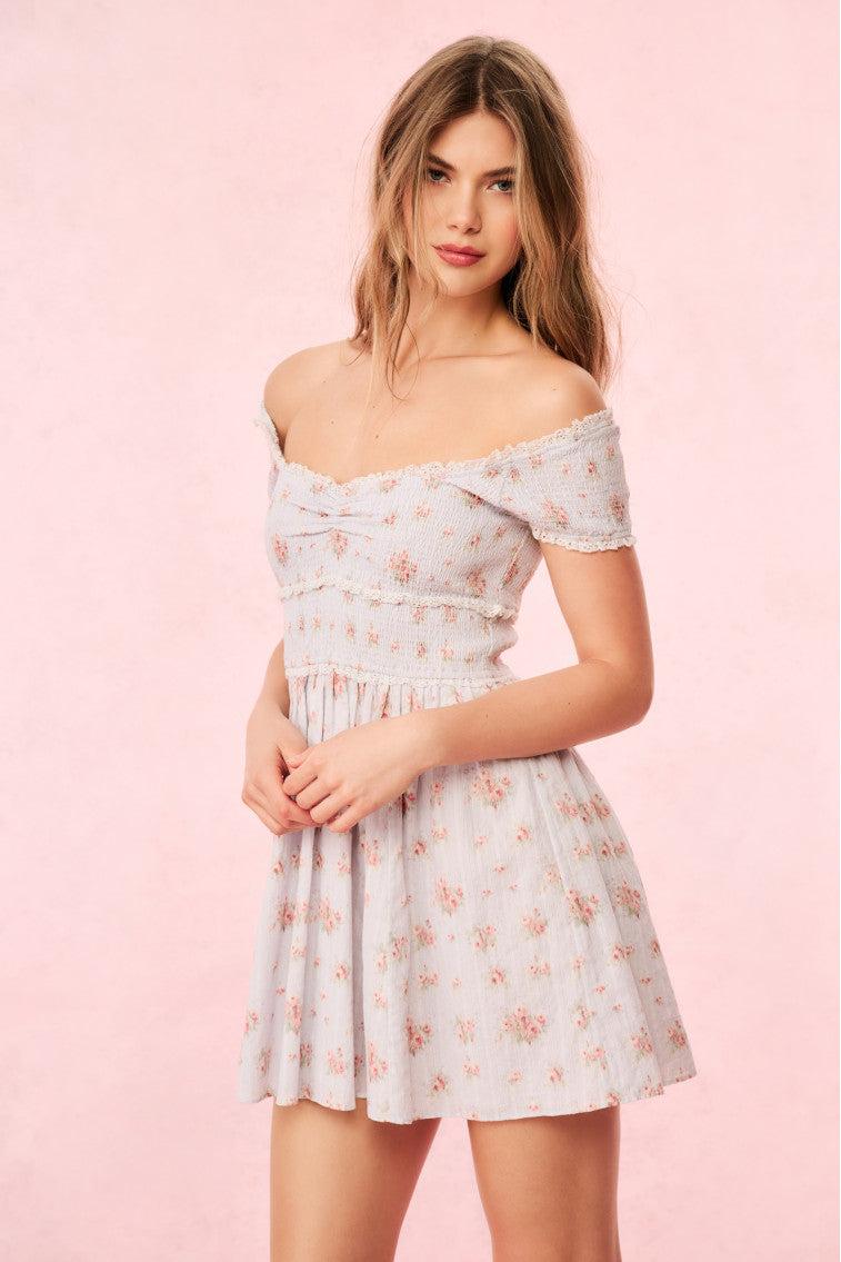 Siona Cotton Floral Mini Dress Product Image