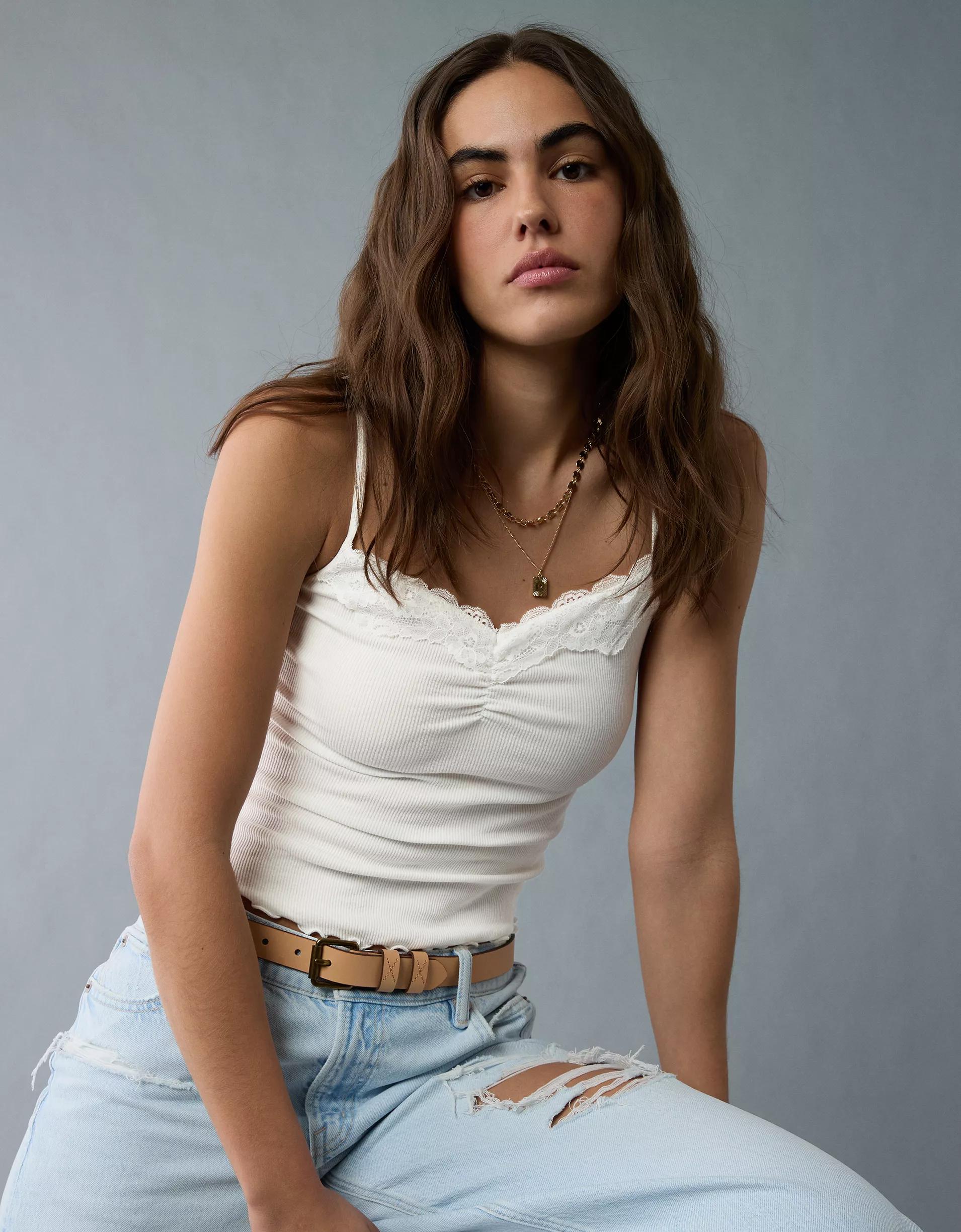 AE Cinch Front Lace Cami Product Image