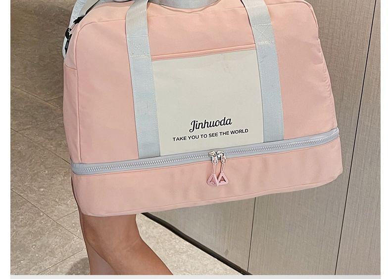 Lettering Two-Tone Carryall Bag Product Image