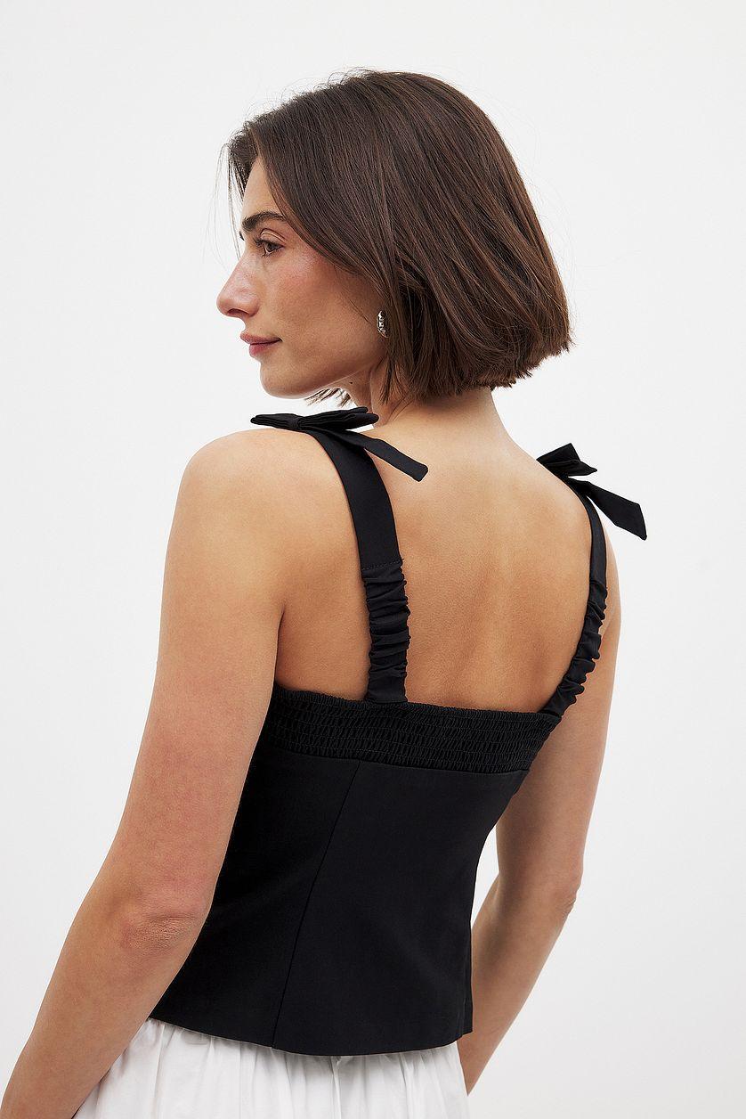 Tie Shoulder Corset Top Product Image