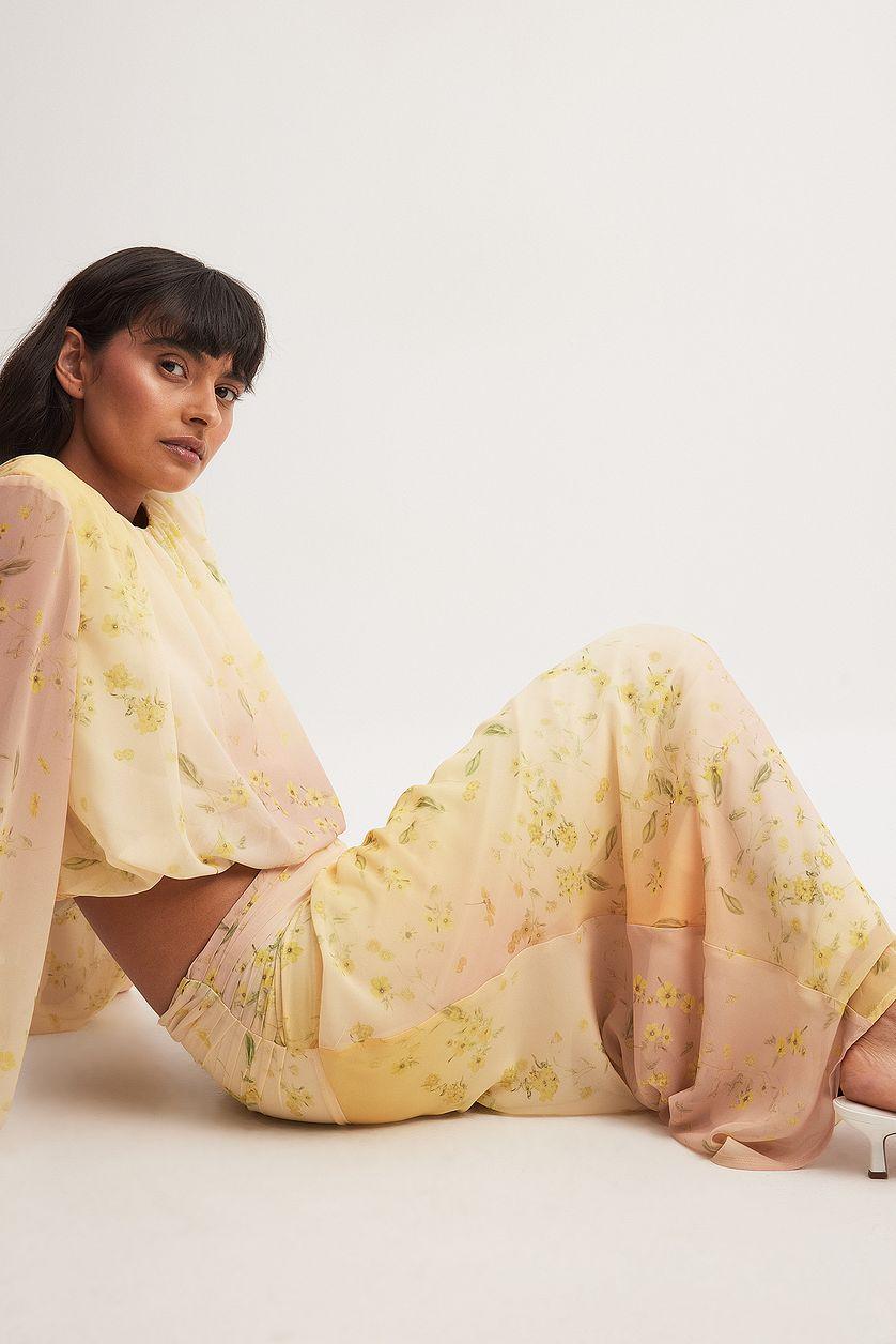 Draped Detail Mid Waist Skirt Product Image