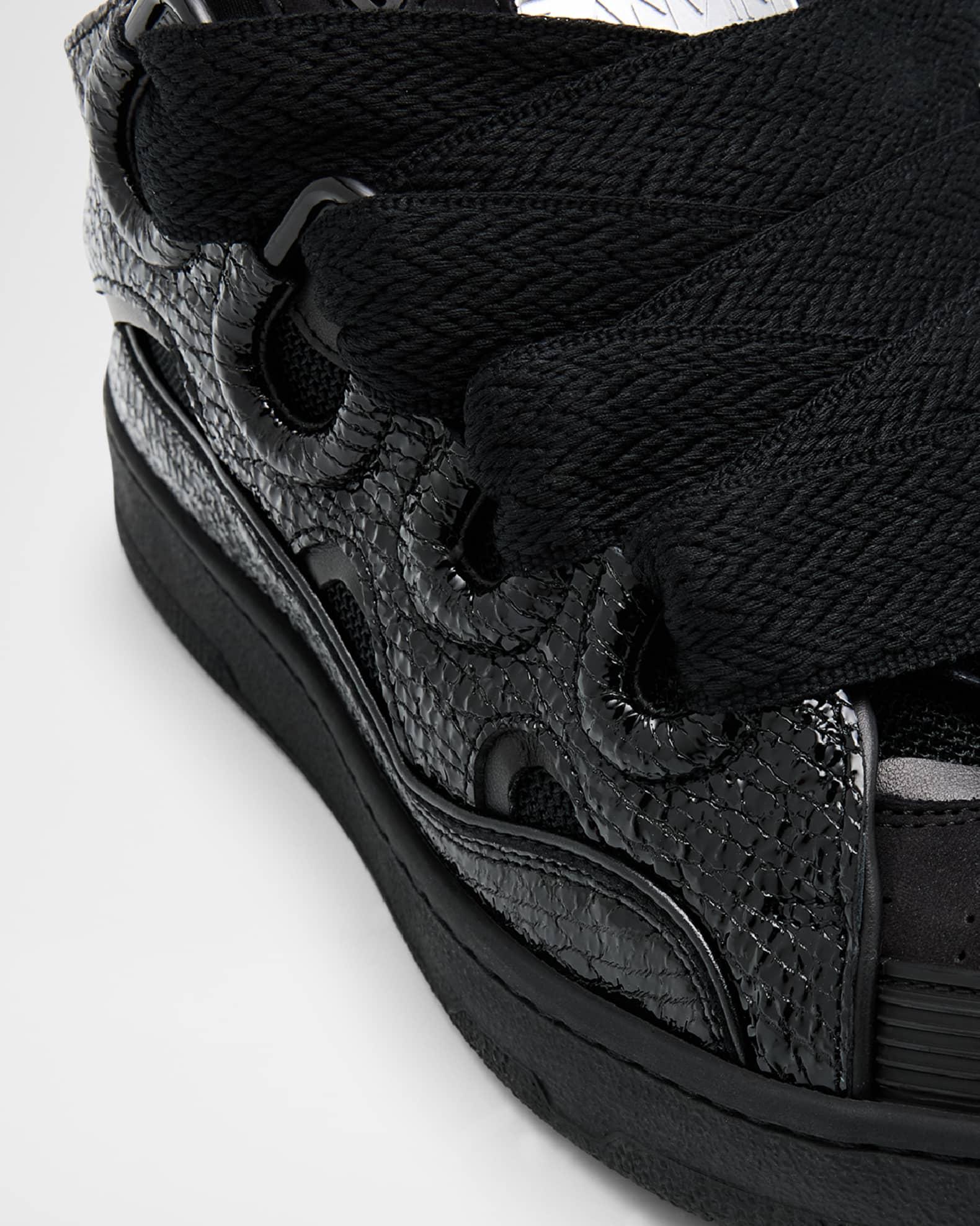 Men's Leather and Suede Curb Sneakers Product Image