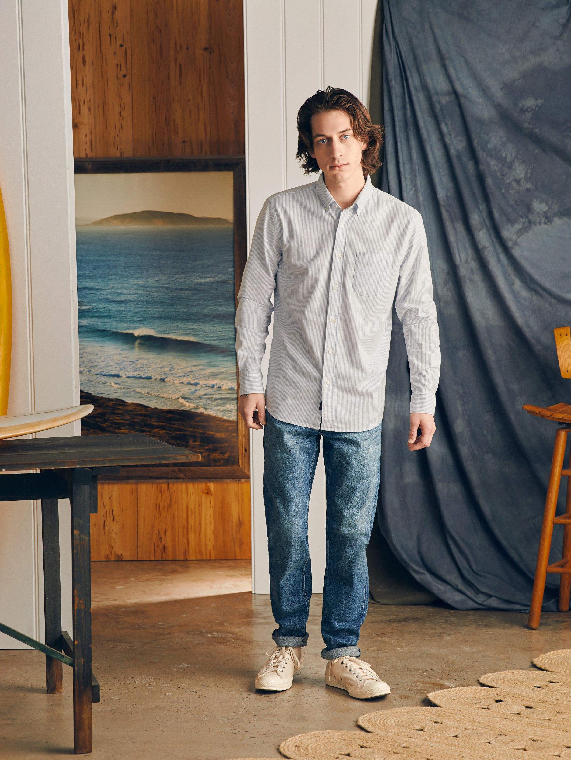 Supima Oxford Shirt - Classic Stripe Male Product Image