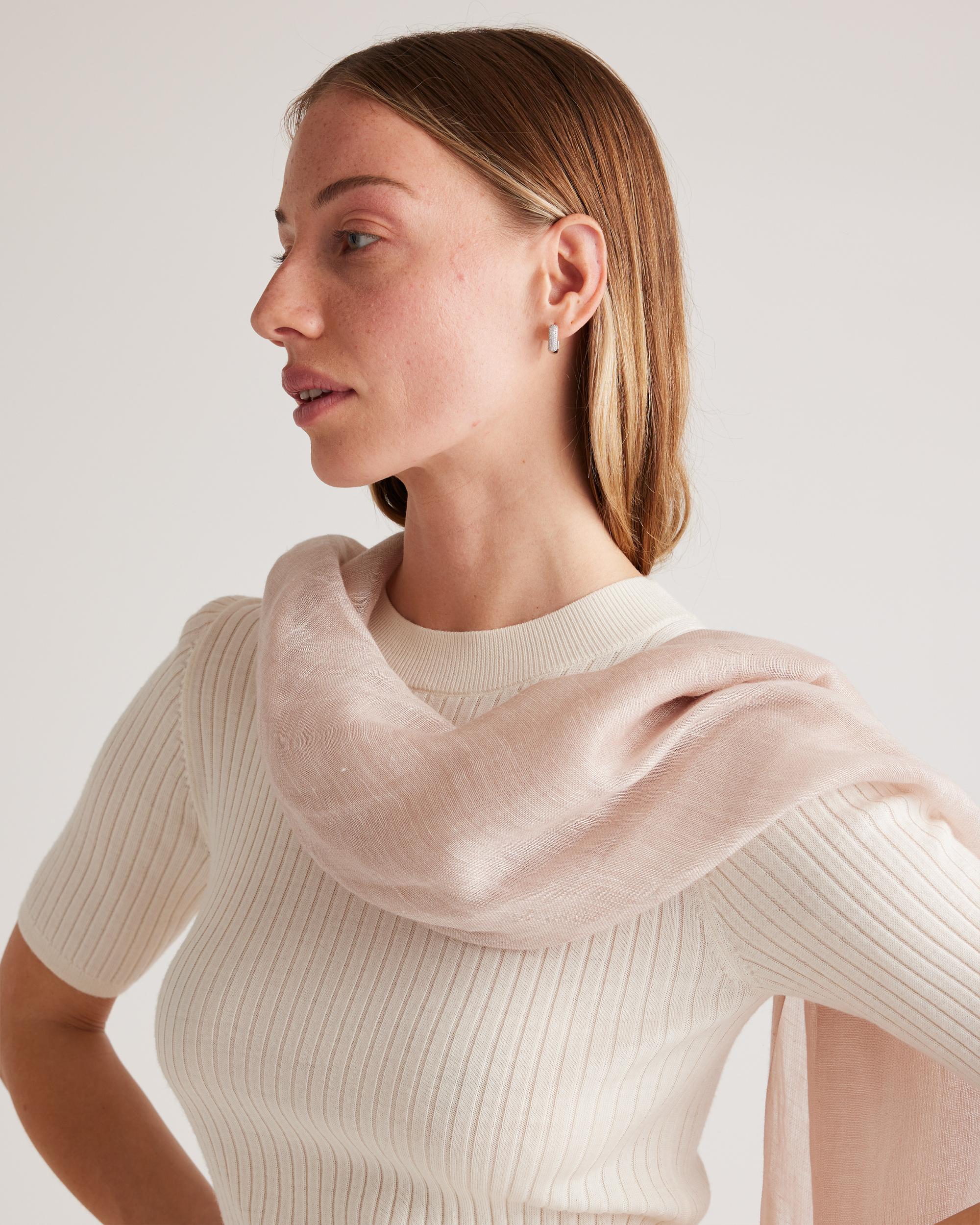Quince | Women's Lightweight Linen Silk Cashmere Scarf Product Image