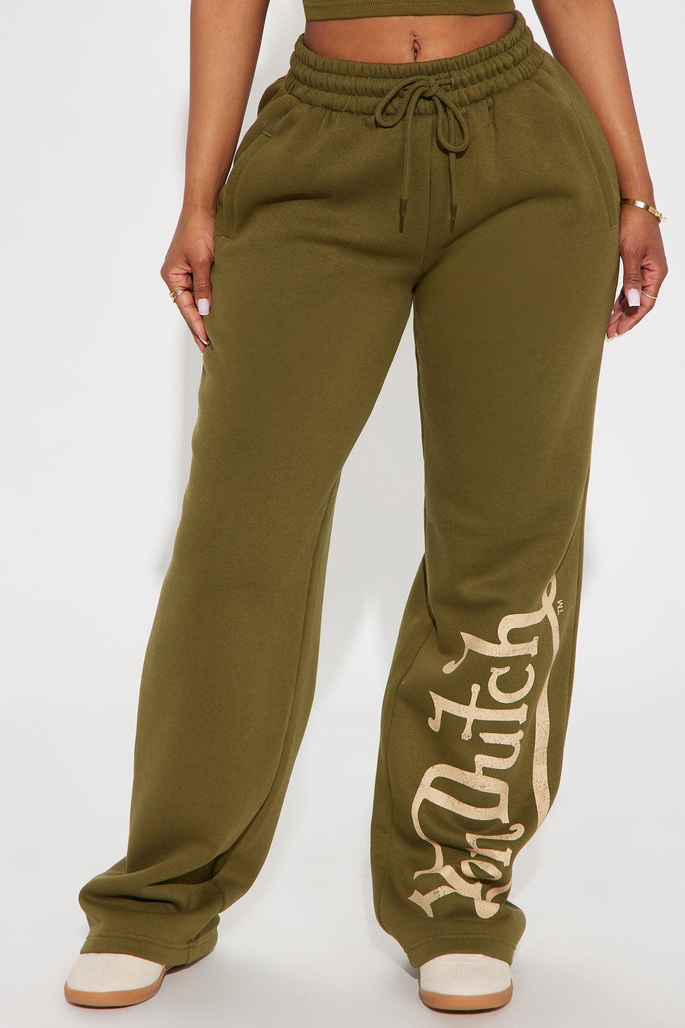 Von Dutch Vintage Wide Leg Pant - Olive Product Image