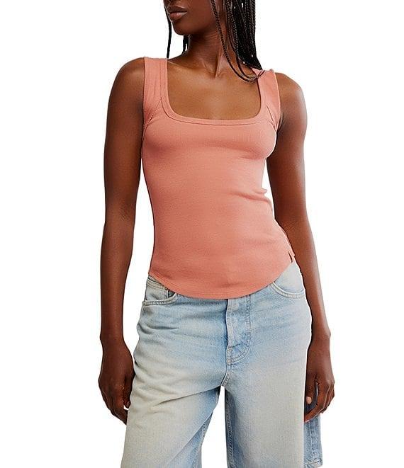 Free People Hummingbird Square Neck Sleeveless Tank Top Product Image