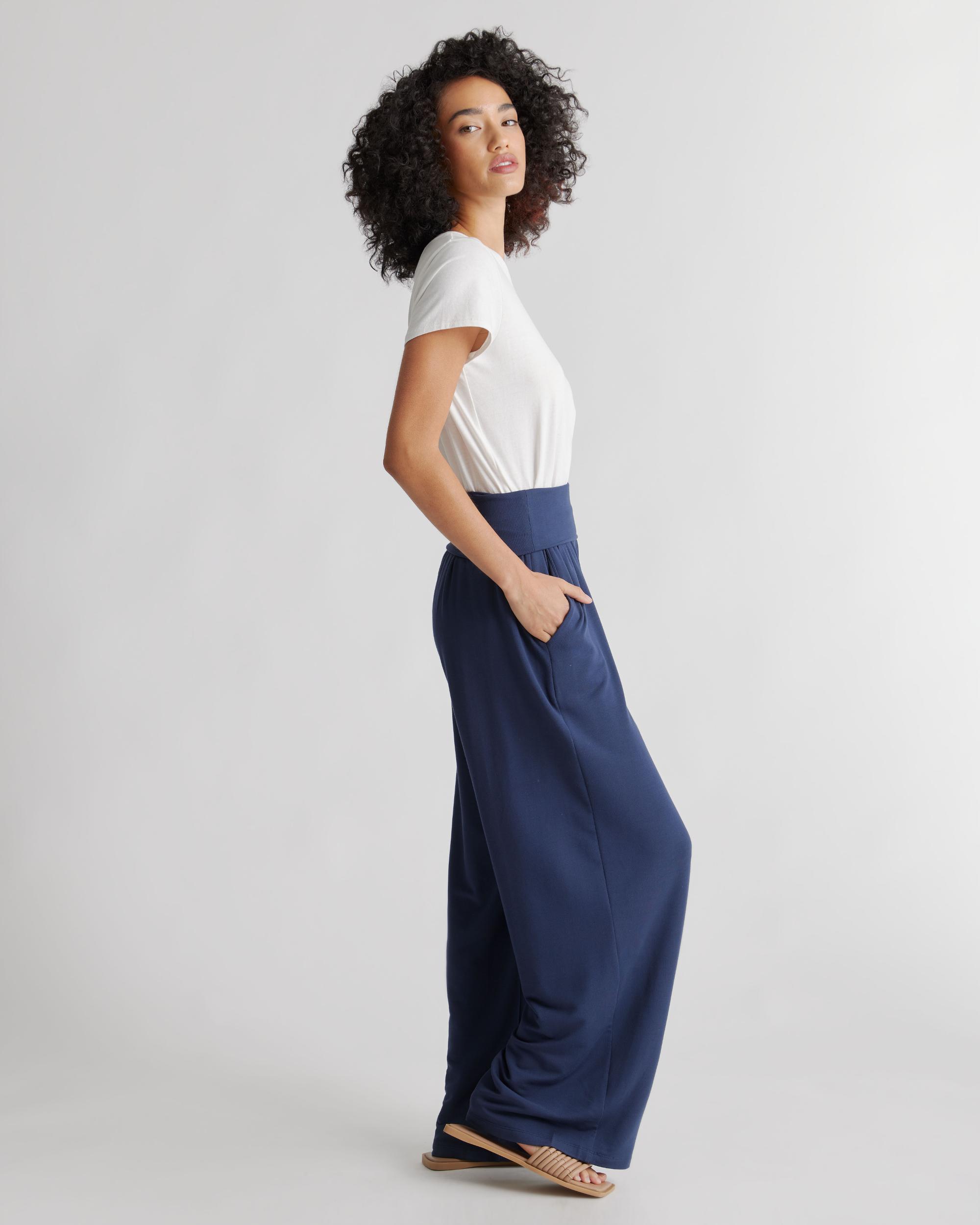 Quince | Women's French Terry Modal Wide Leg Pants Lenzing Modal Product Image