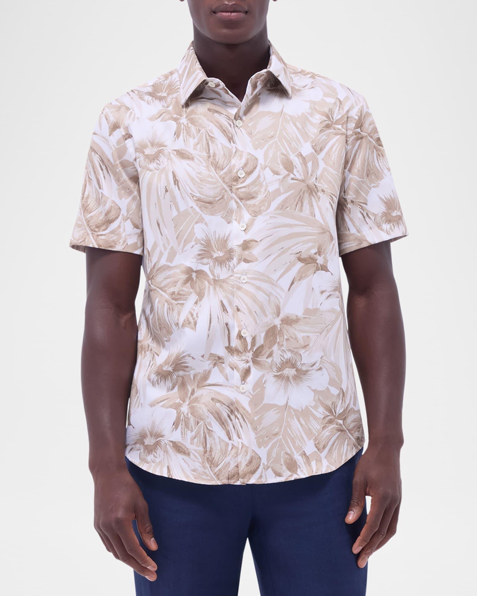 Men's Woven Floral Short-Sleeve Shirt Product Image