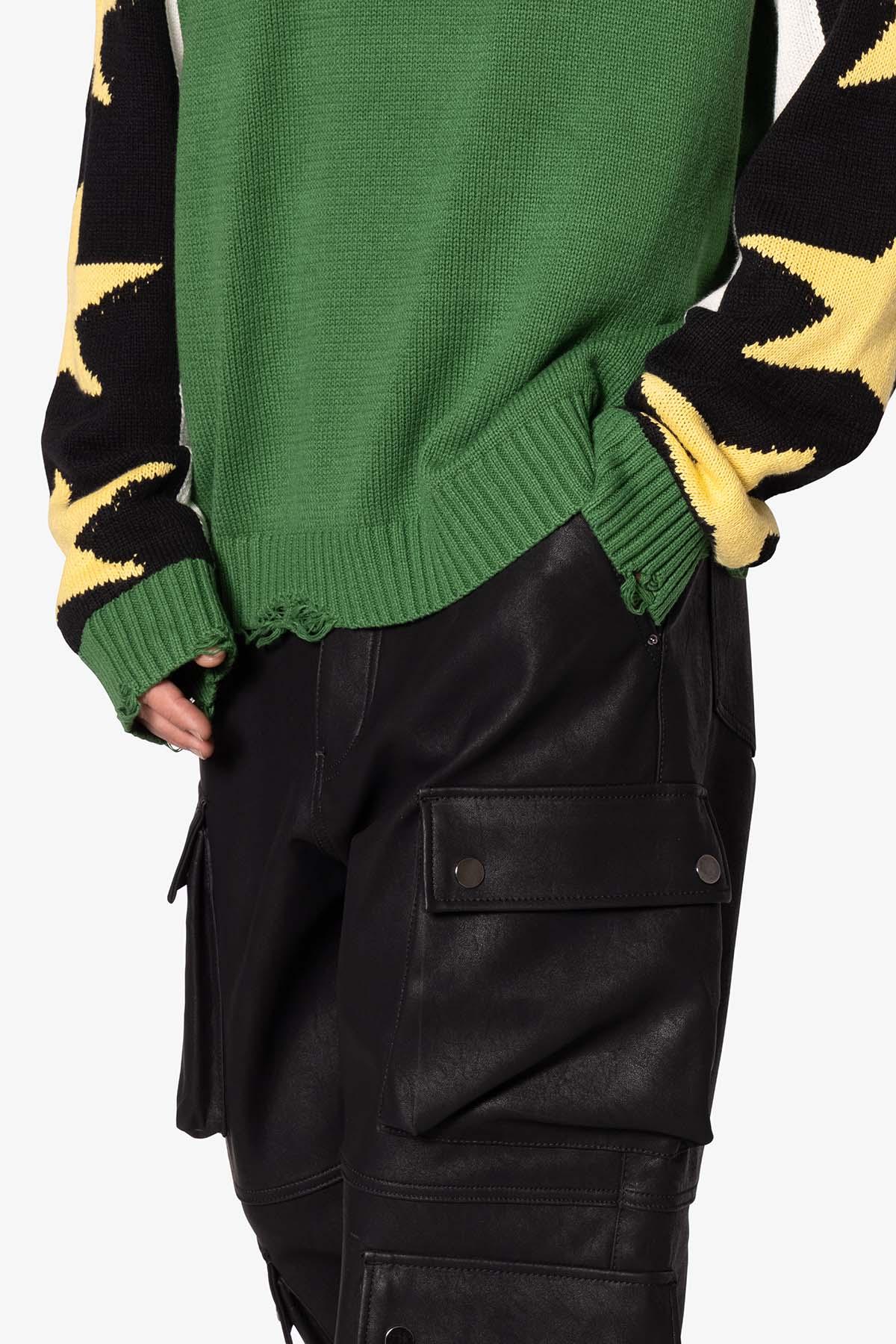 Ultra Baggy Leather Cargo Pants - Black Product Image