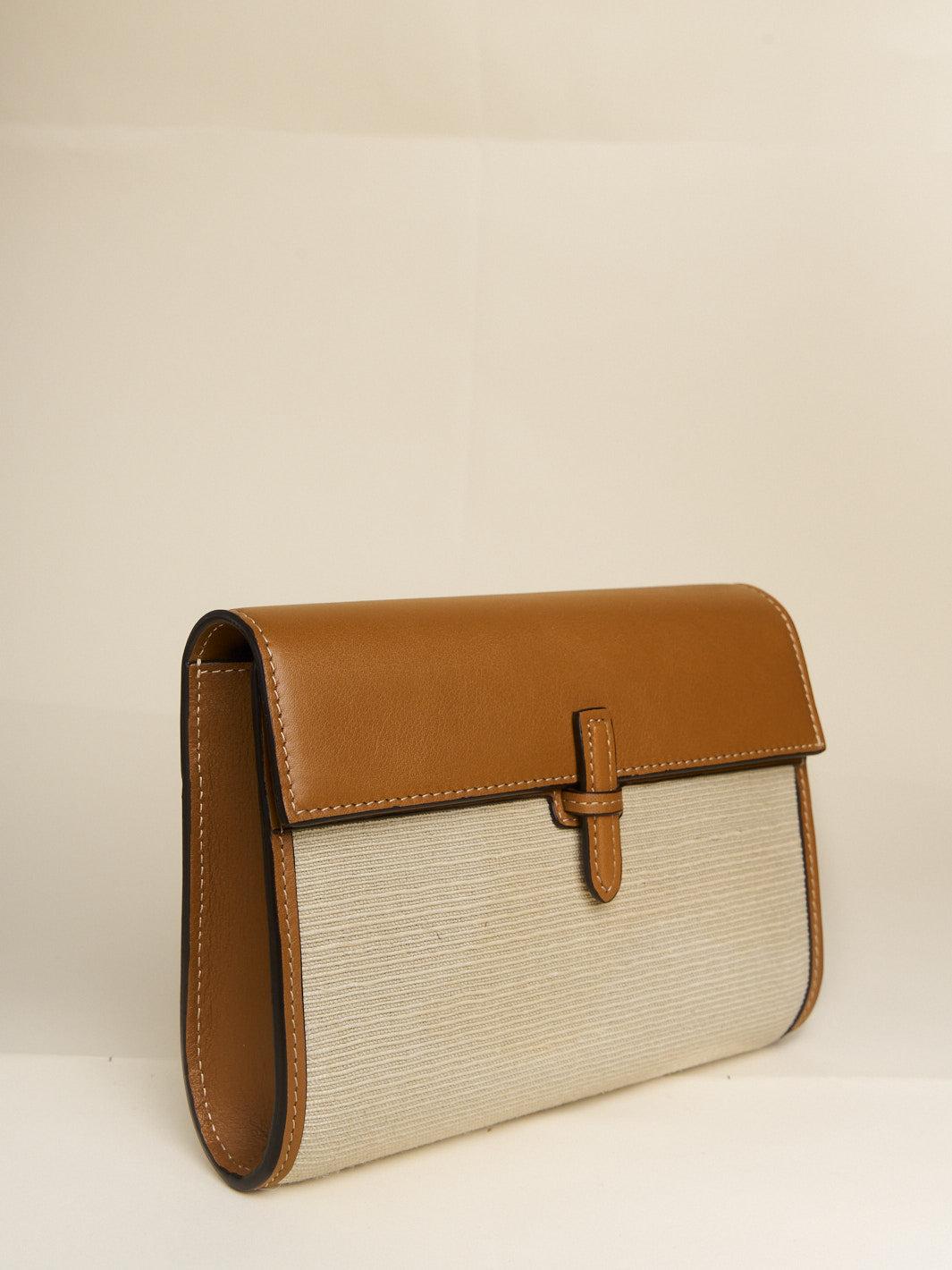 The Small Soft Clutch in Natural Fiber Product Image